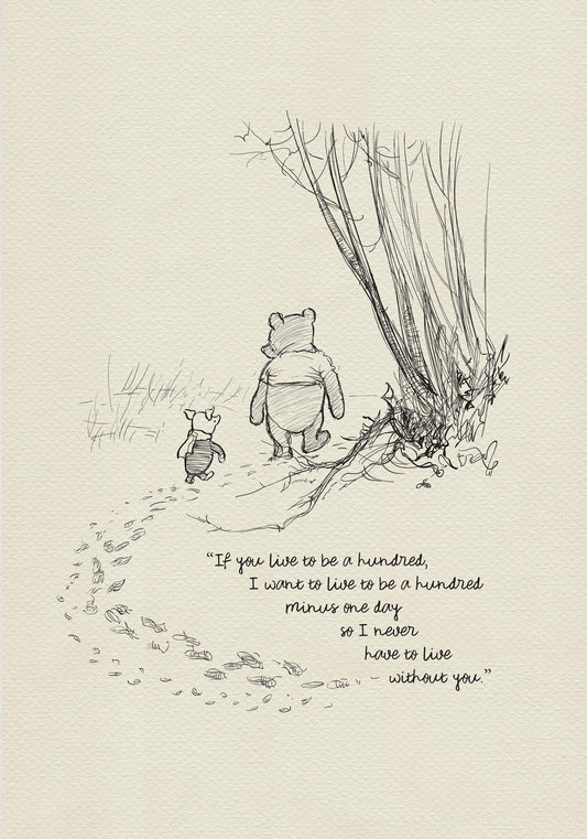69 Winnie the Pooh Quote Print: Classic Vintage Style Poster