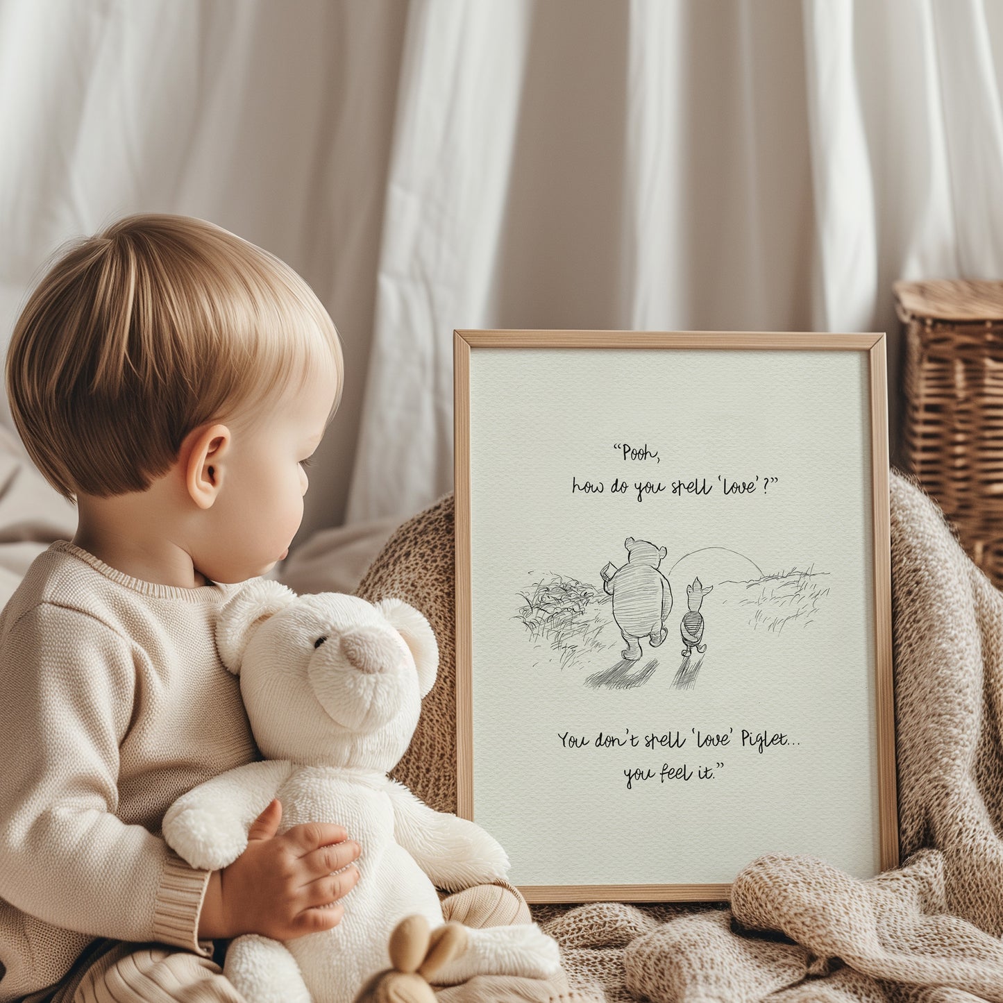 15 Winnie the Pooh 'How Do You Spell Love' Quote Poster