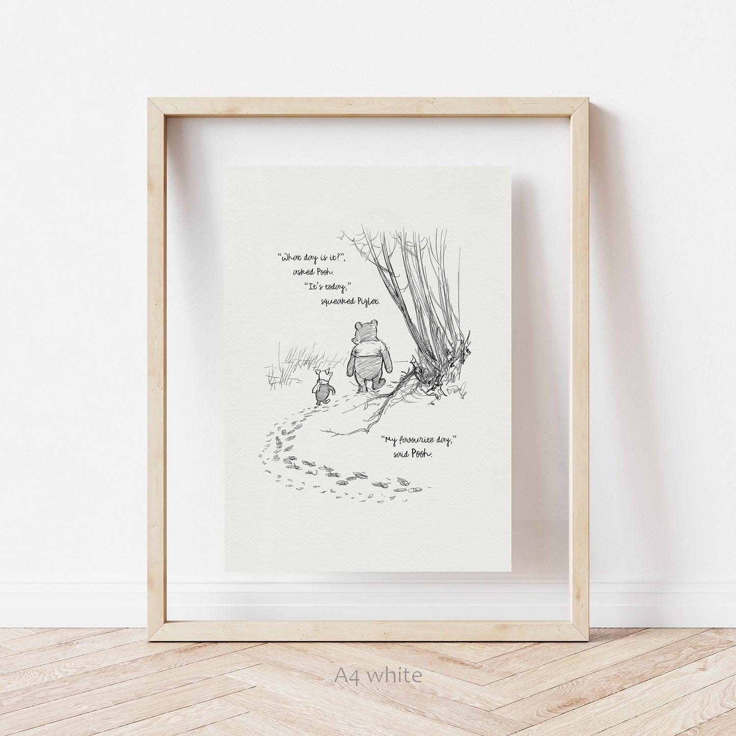 13 Winnie the Pooh Quote Print: Vintage Style Illustration