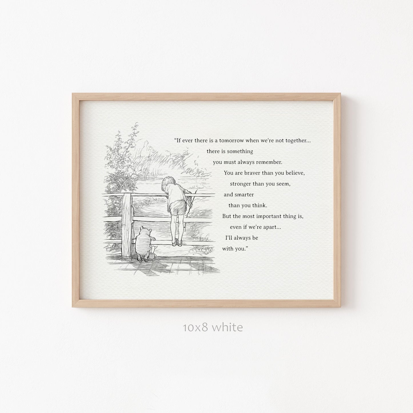39 Winnie the Pooh Quote Print:  Vintage Style Horizontal Illustration