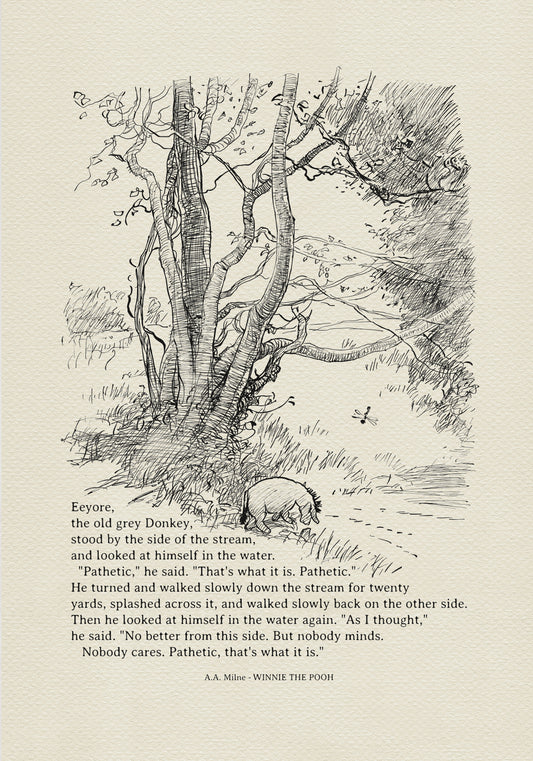47 Eeyore Winnie the Pooh Classic Vintage Style Illustration Art Print