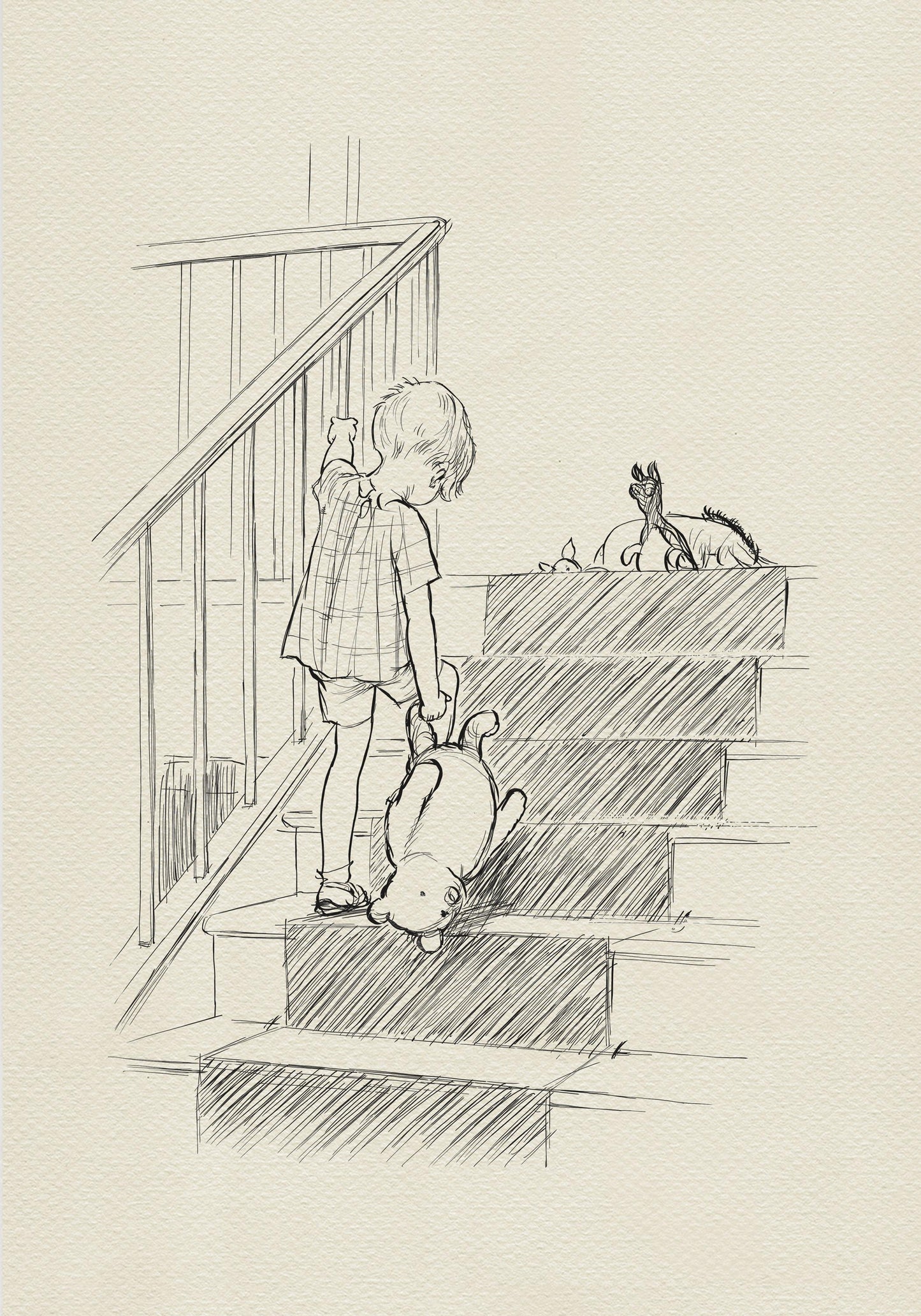 51 Winnie the Pooh Print: Vintage Style Christopher Robin Illustration