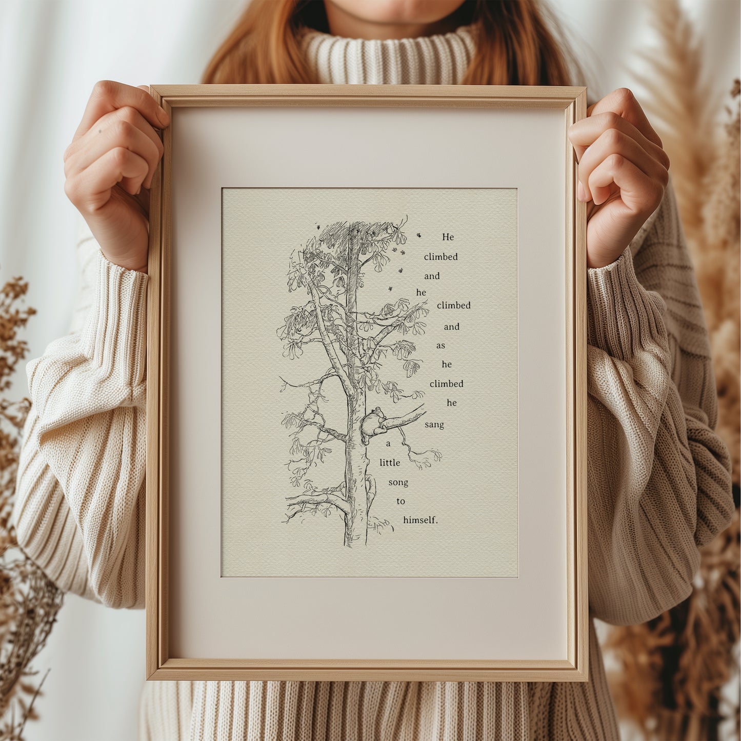 01 Winnie the Pooh Poster: Vintage Style Illustration, Shepard Art Print