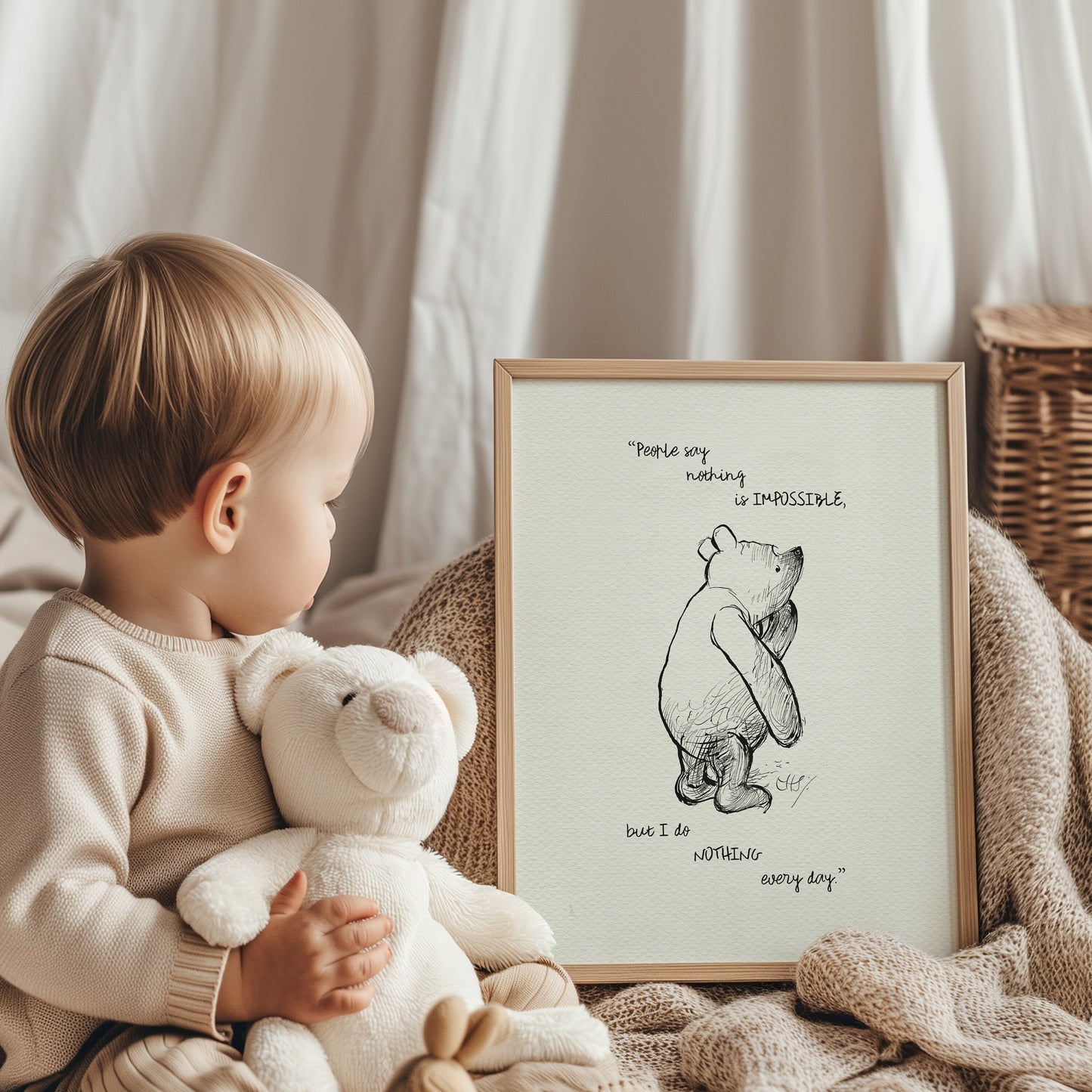 16 Winnie the Pooh Quote Poster: Classic Ernest Shepard Illustration