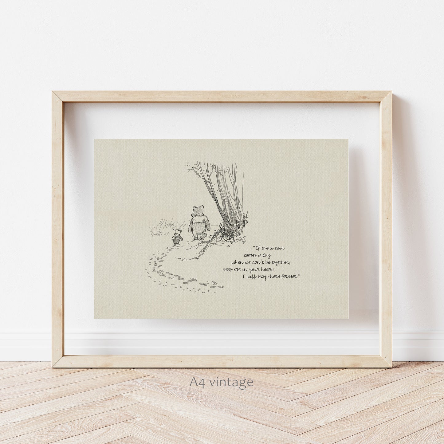 62 Winnie the Pooh Quote Print: Vintage Style Nursery Art
