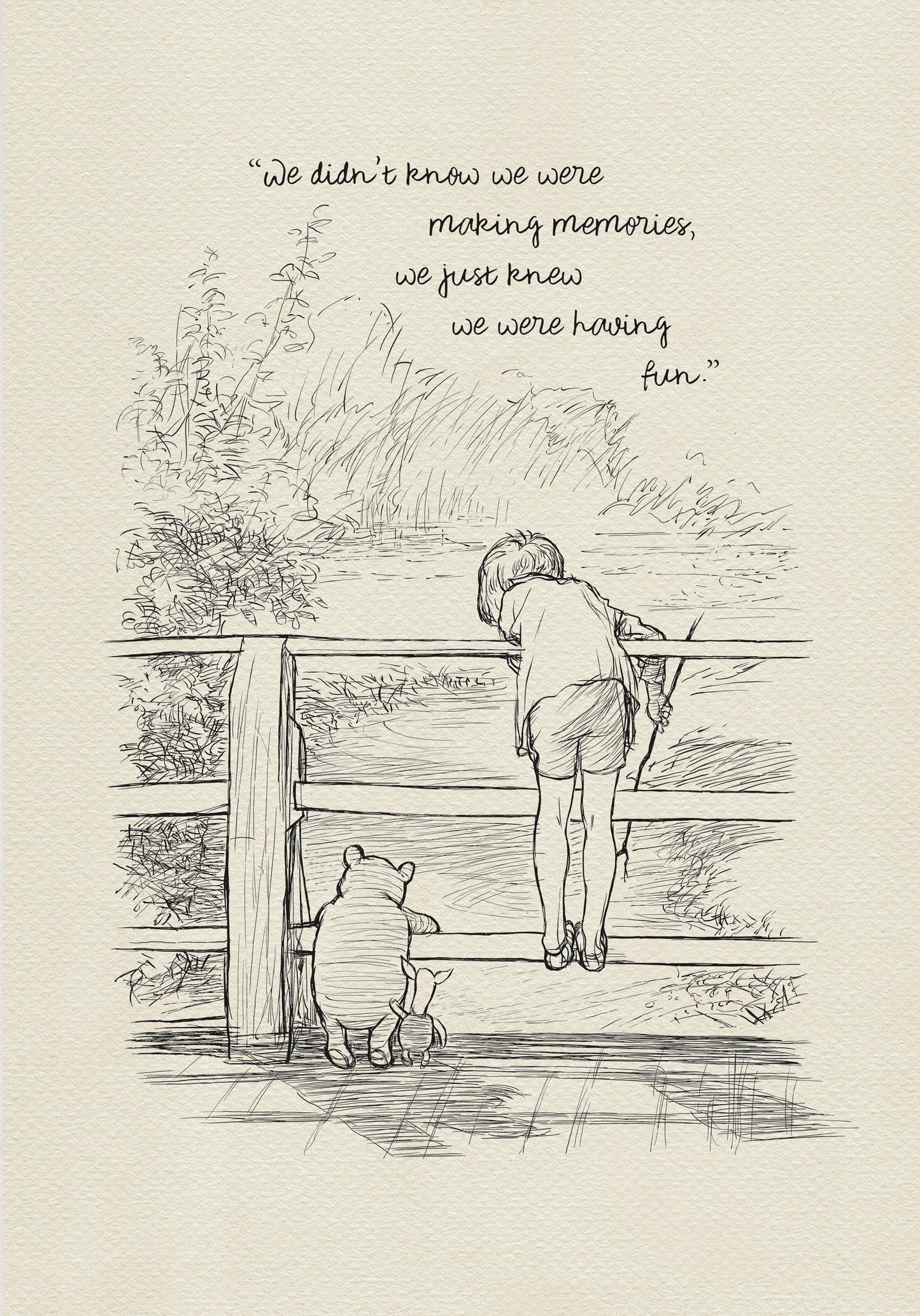 25 Winnie the Pooh Quote Print: Vintage Style Illustration