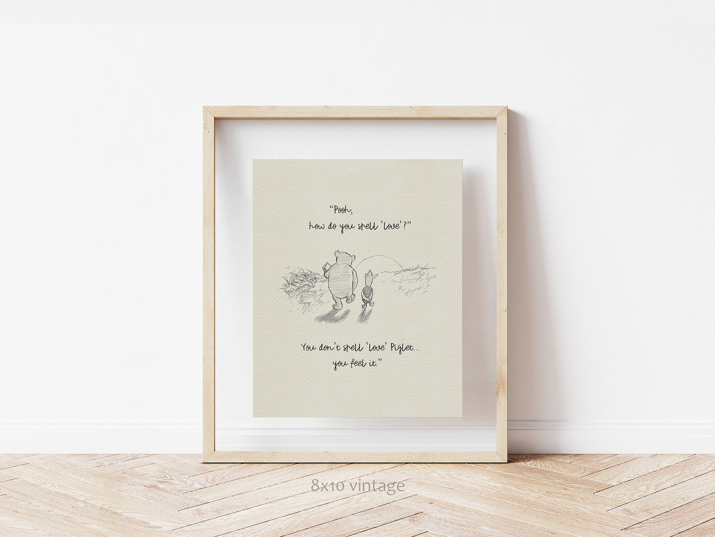 15 Winnie the Pooh 'How Do You Spell Love' Quote Poster