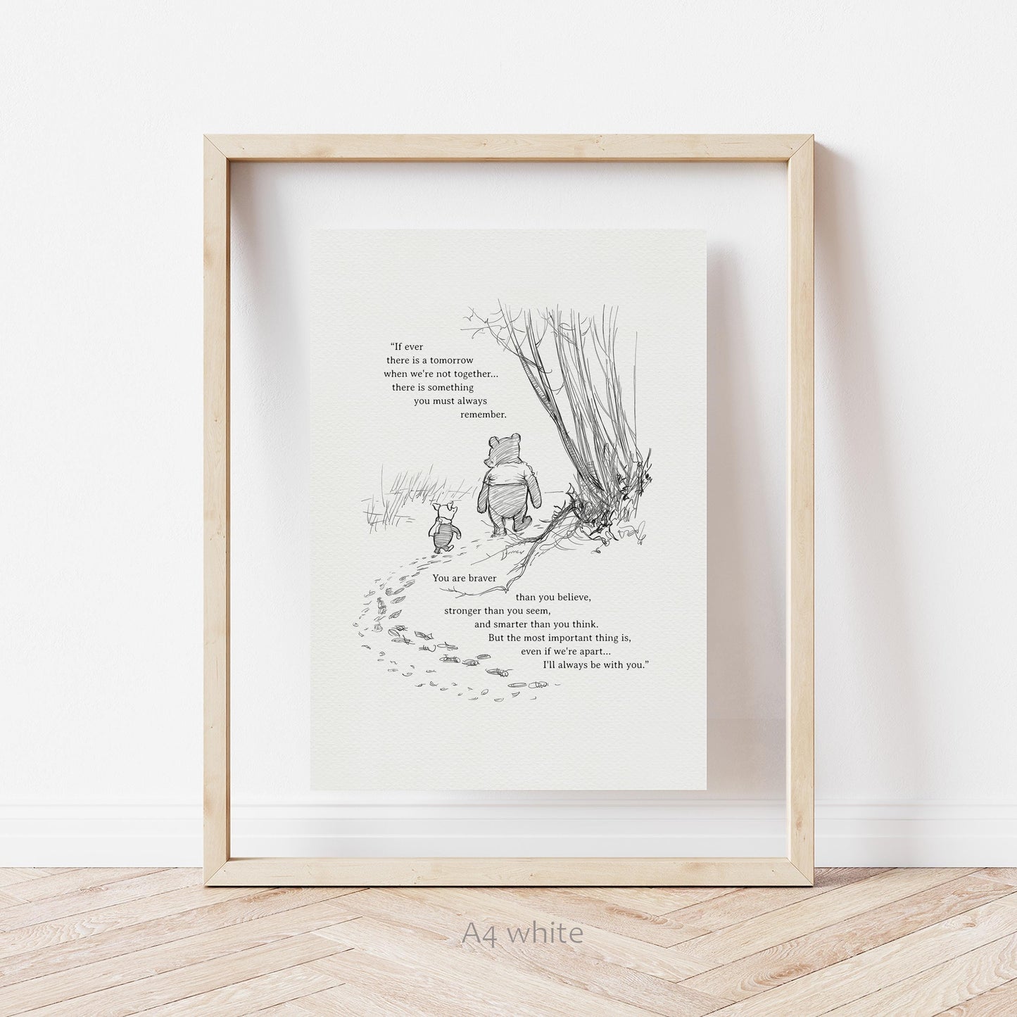03a Winnie the Pooh Quote Print: Vintage Style Poster