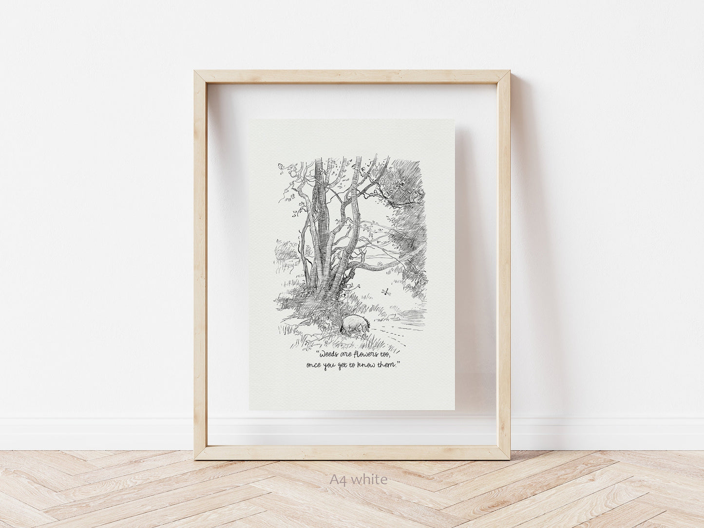 26 EEyore Quote Vintage style Print - Winnie the Pooh Nursery Wall Art
