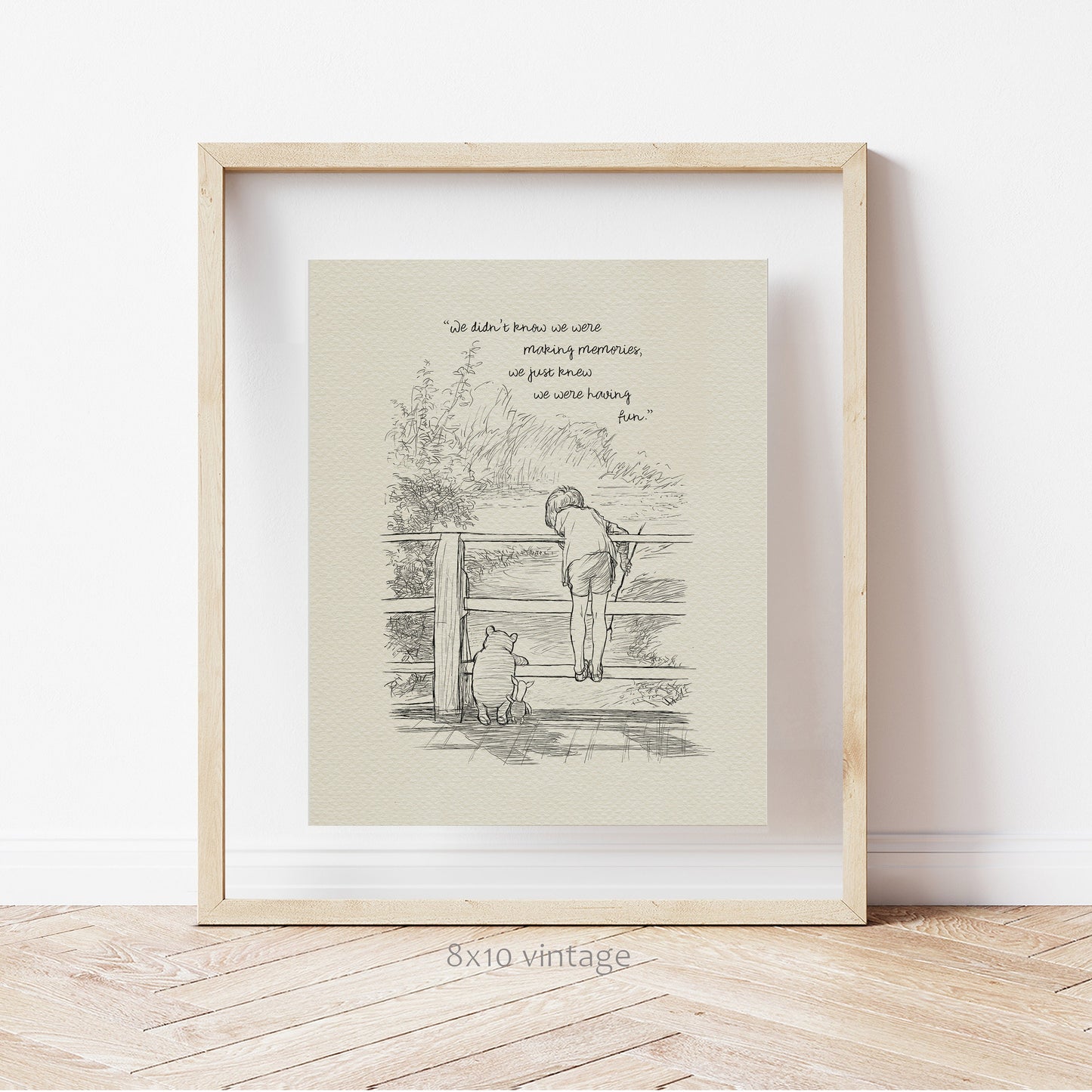 25 Winnie the Pooh Quote Print: Vintage Style Illustration