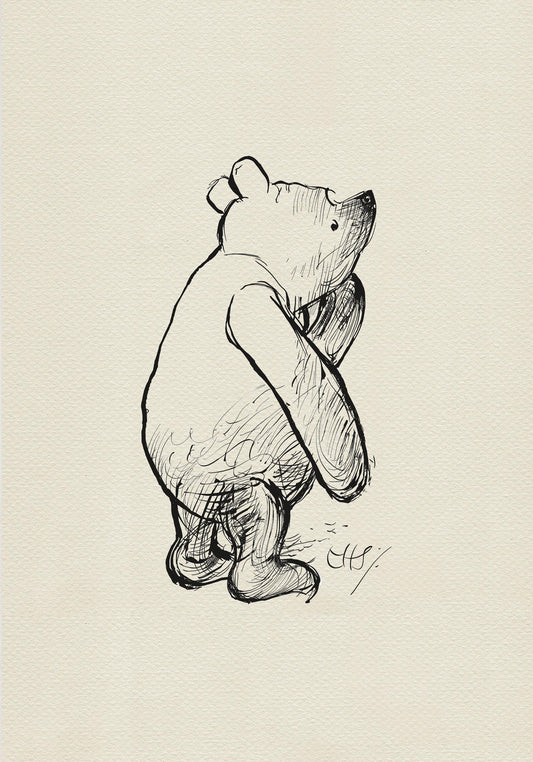 53 Winnie the Pooh Illustration Art Print: Ernest Shepard Copy