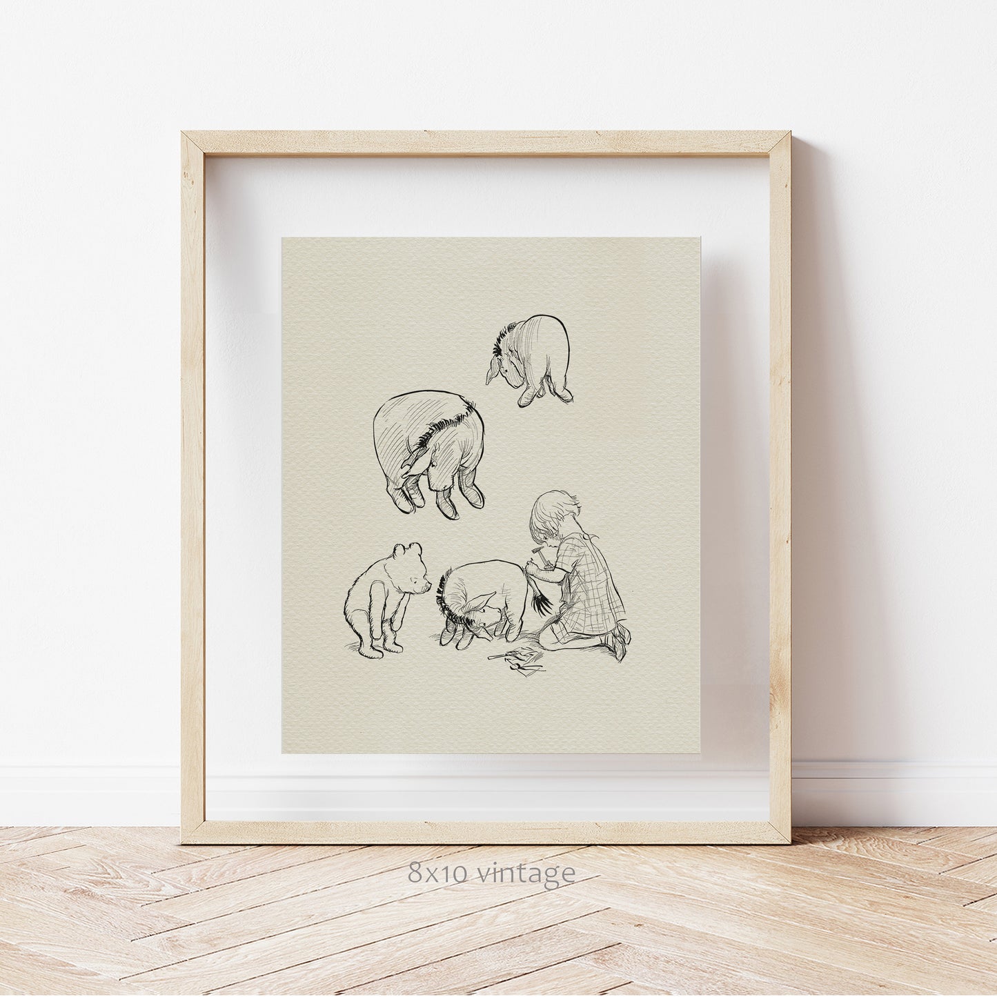 50 Eeyore's Tale - Winnie the Pooh Eeyore Christopher Robin - classic vintage style poster print