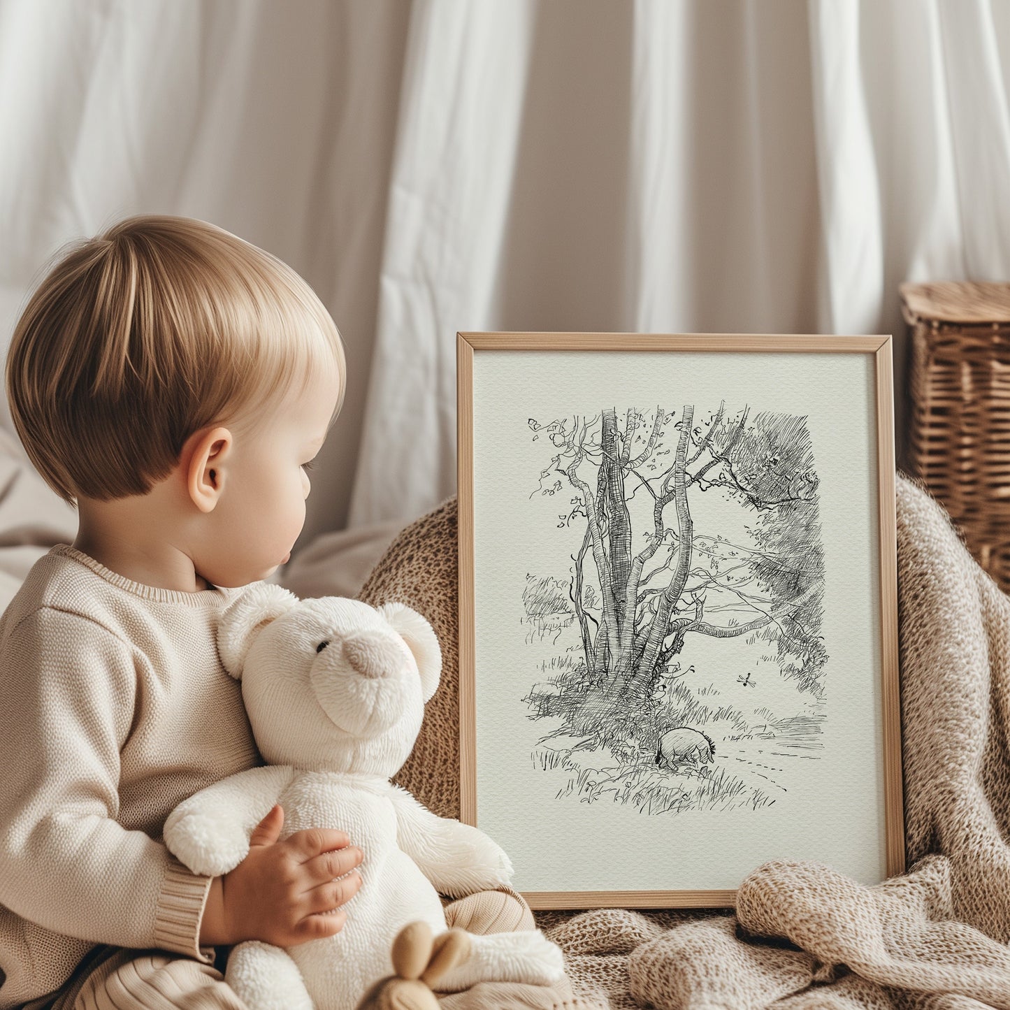 54 Eeyore Print: Winnie the Pooh Vintage Nursery Art