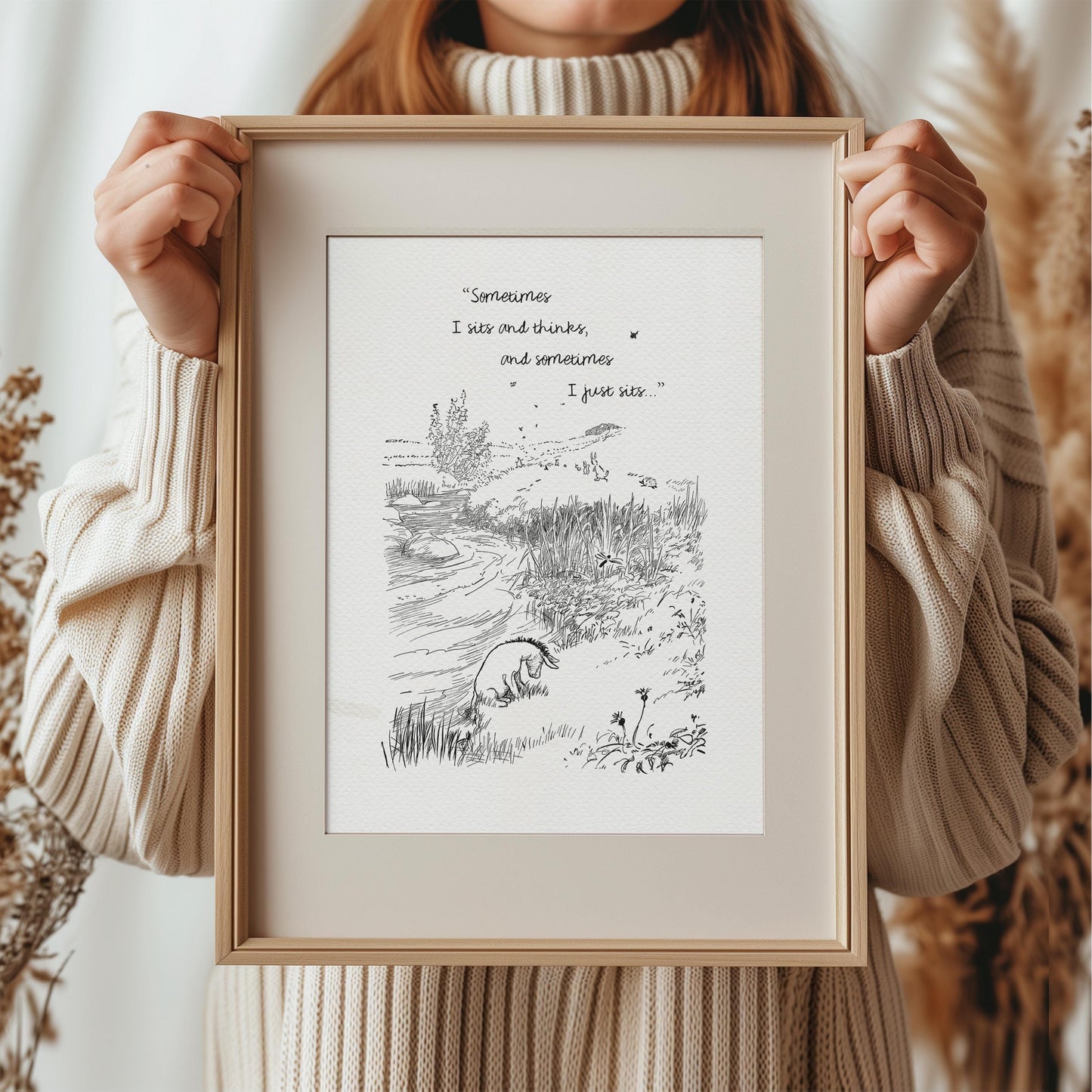 52 Eeyore Winnie the Pooh Print: Classic Nursery Art