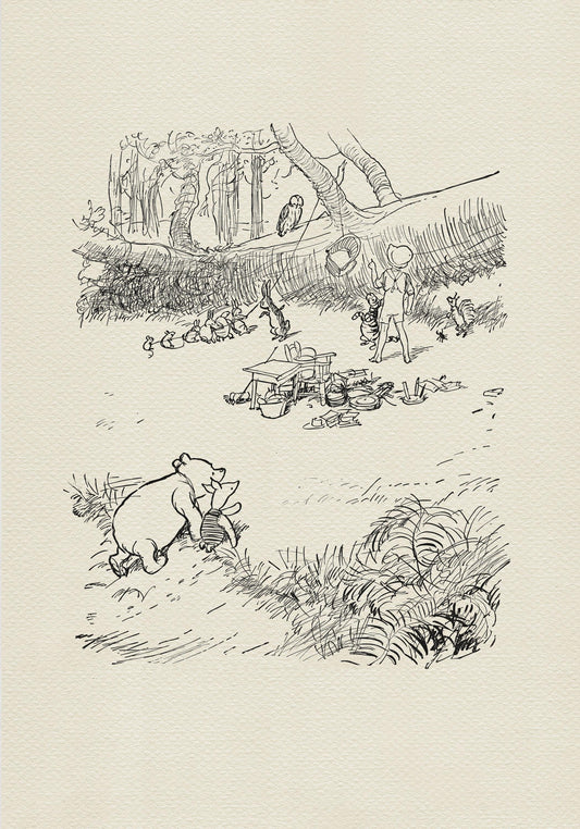21 Winnie the Pooh Print: House at Pooh Corner Vintage Illustration
