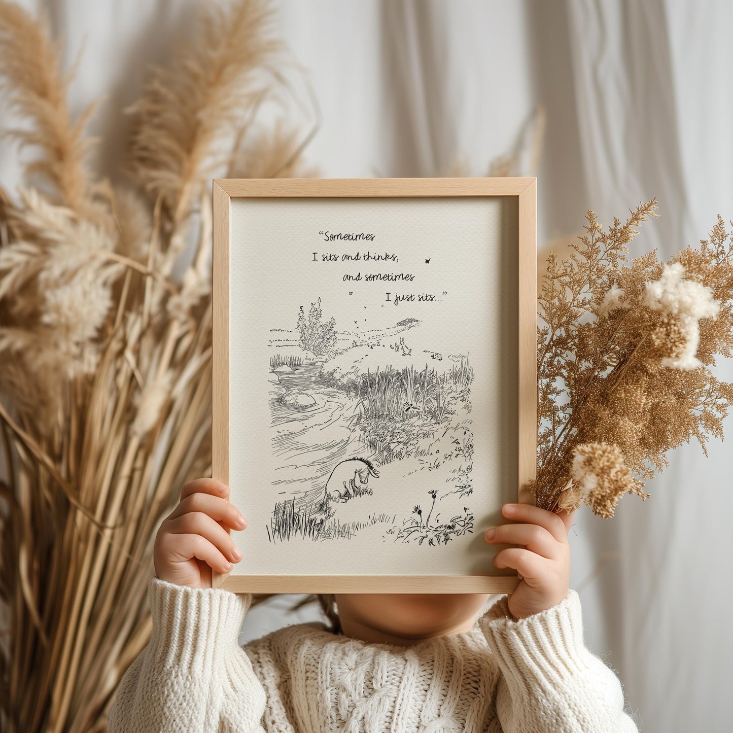 52 Eeyore Winnie the Pooh Print: Classic Nursery Art