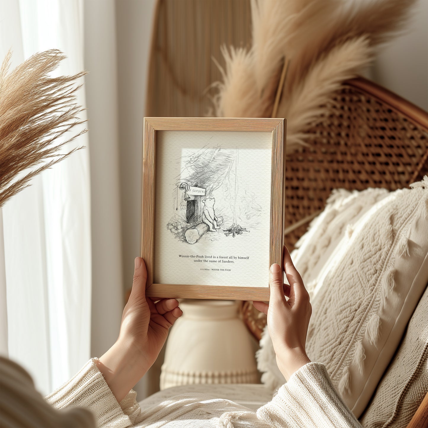 10 Winnie the Pooh Quote Print: Mr Sanders - Vintage Style Illustration