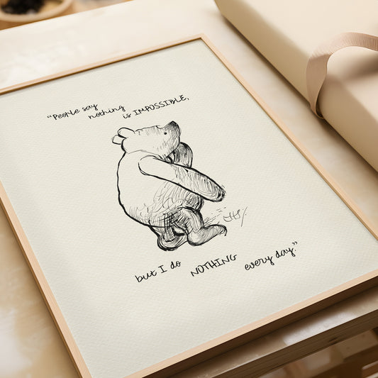 16 Winnie the Pooh Quote Poster: Classic Ernest Shepard Illustration