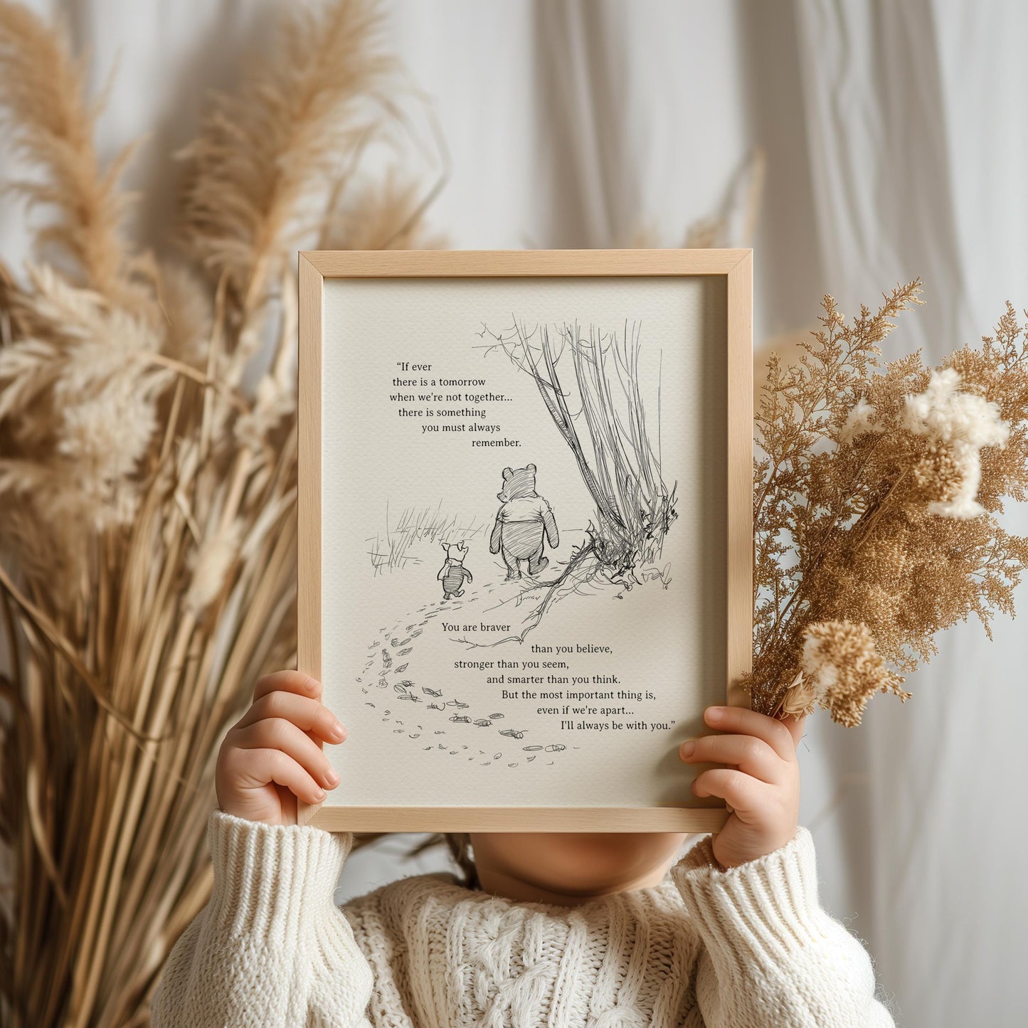 03a Winnie the Pooh Quote Print: Vintage Style Poster
