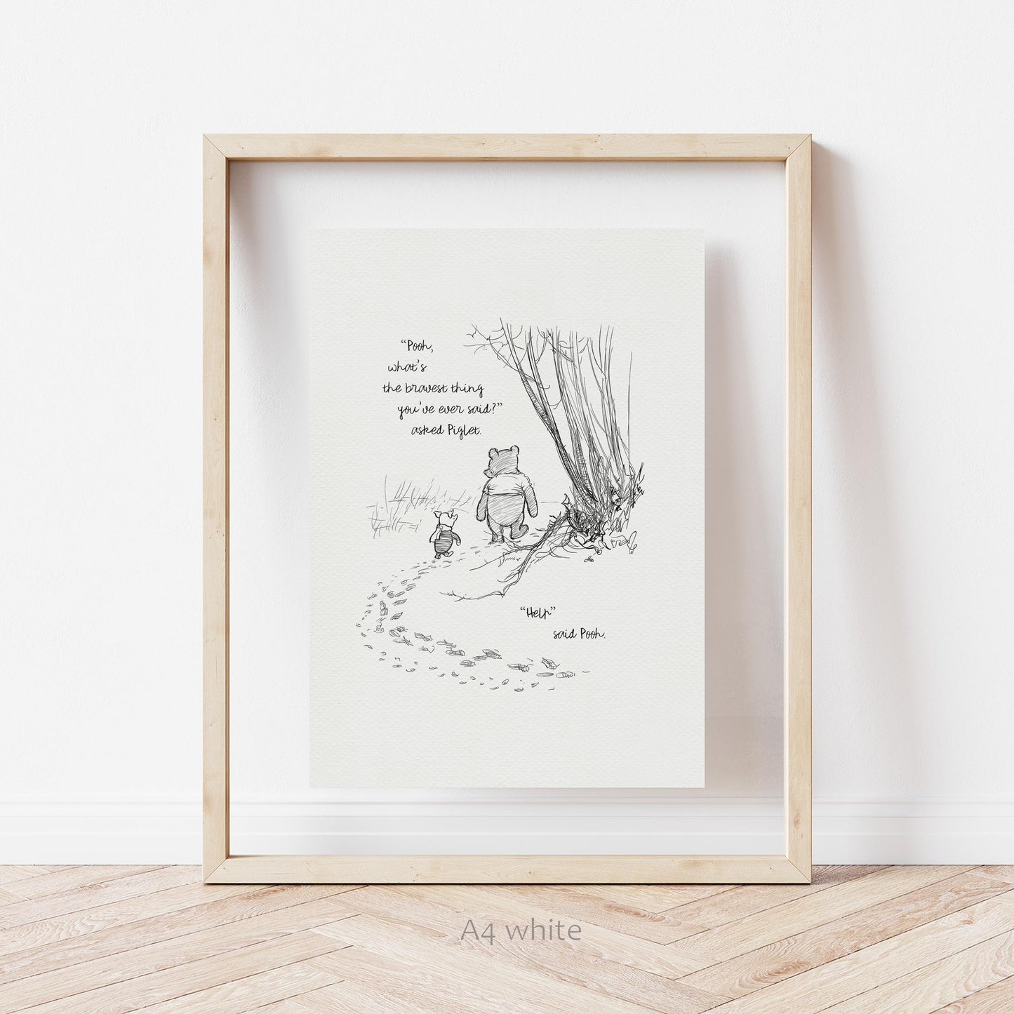 14 Winnie the Pooh Quote Print: Vintage Style Wall Art