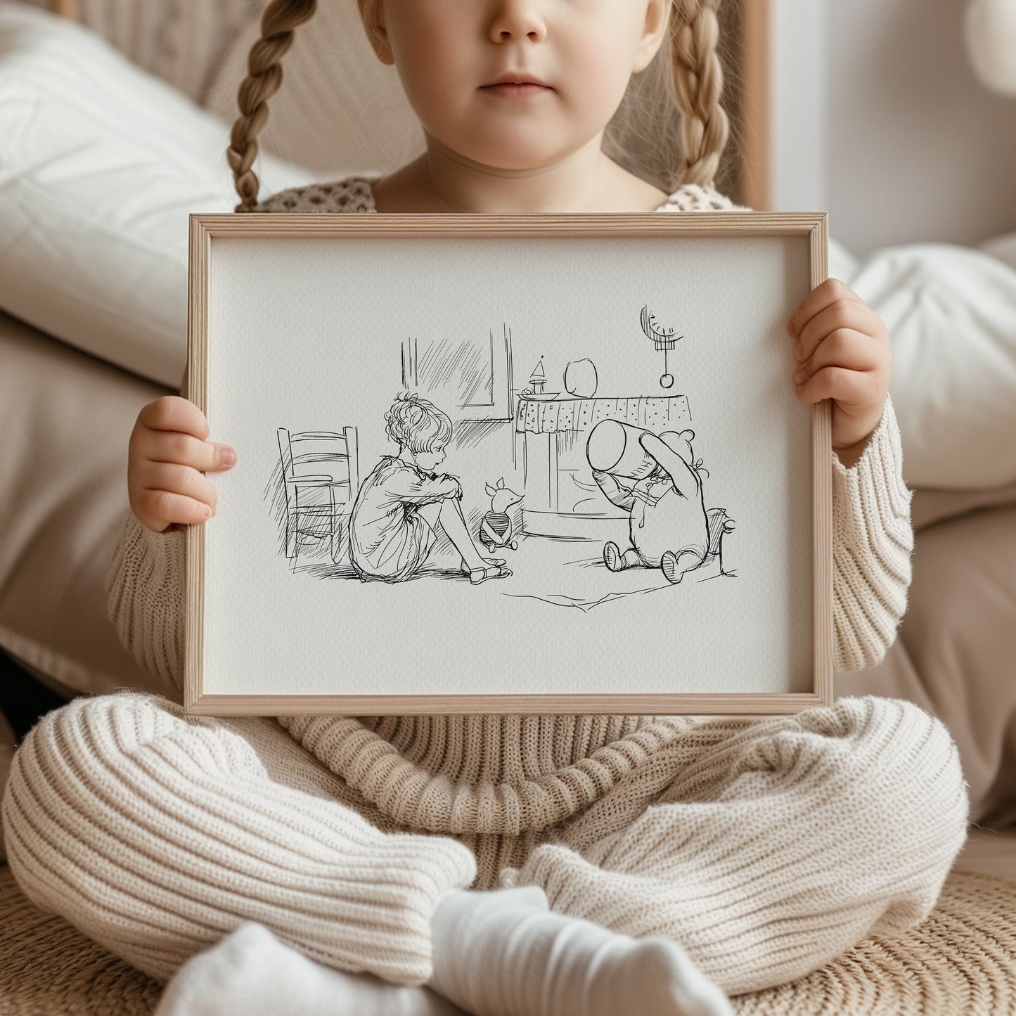 60 Waiting for the Tigger  - Winnie the Pooh classic vintage style poster print