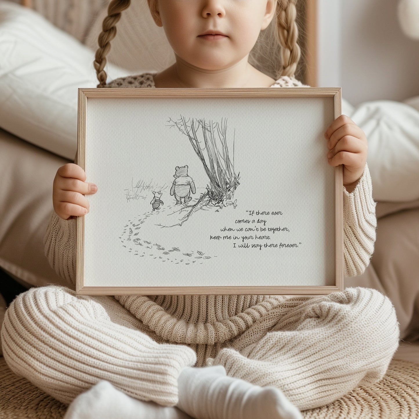 62 Winnie the Pooh Quote Print: Vintage Style Nursery Art