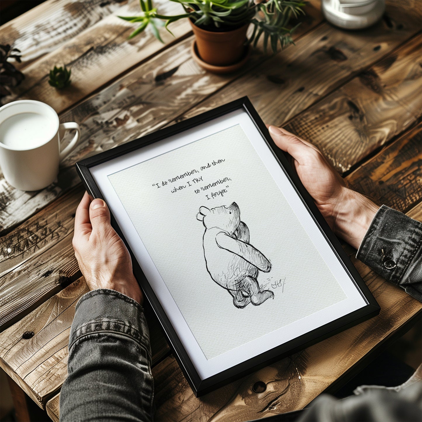 09 Winnie the Pooh Quote Print: Vintage Style Illustration