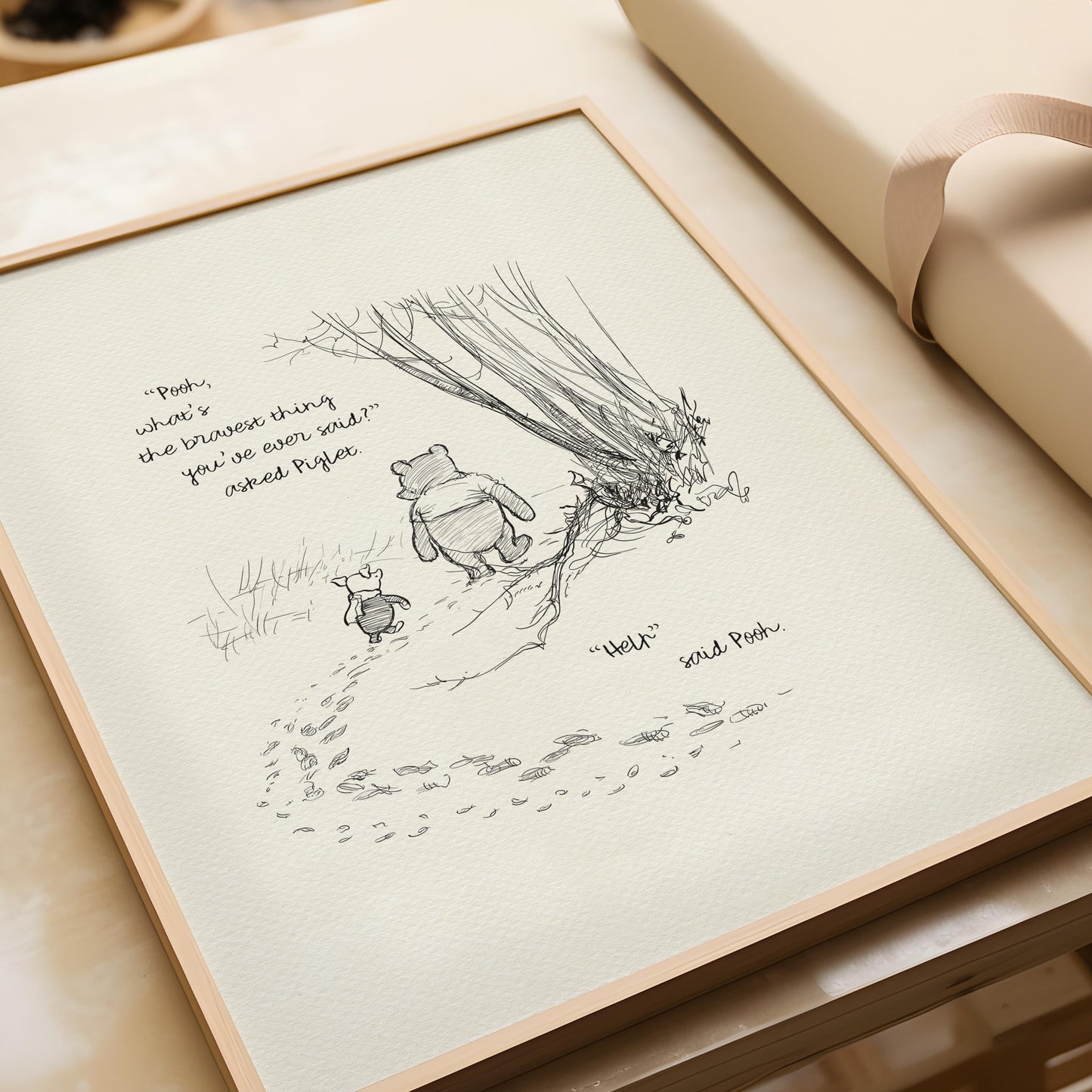 14 Winnie the Pooh Quote Print: Vintage Style Wall Art