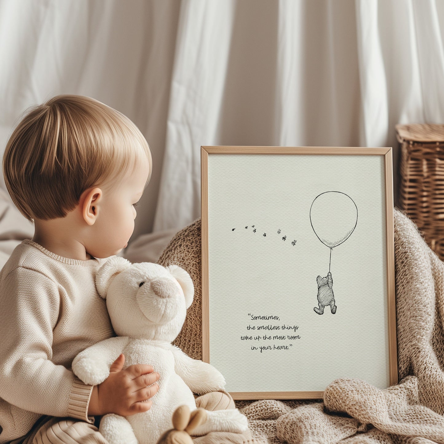06 Winnie the Pooh Quote Print: Vintage Style Poster, Classic Illustration