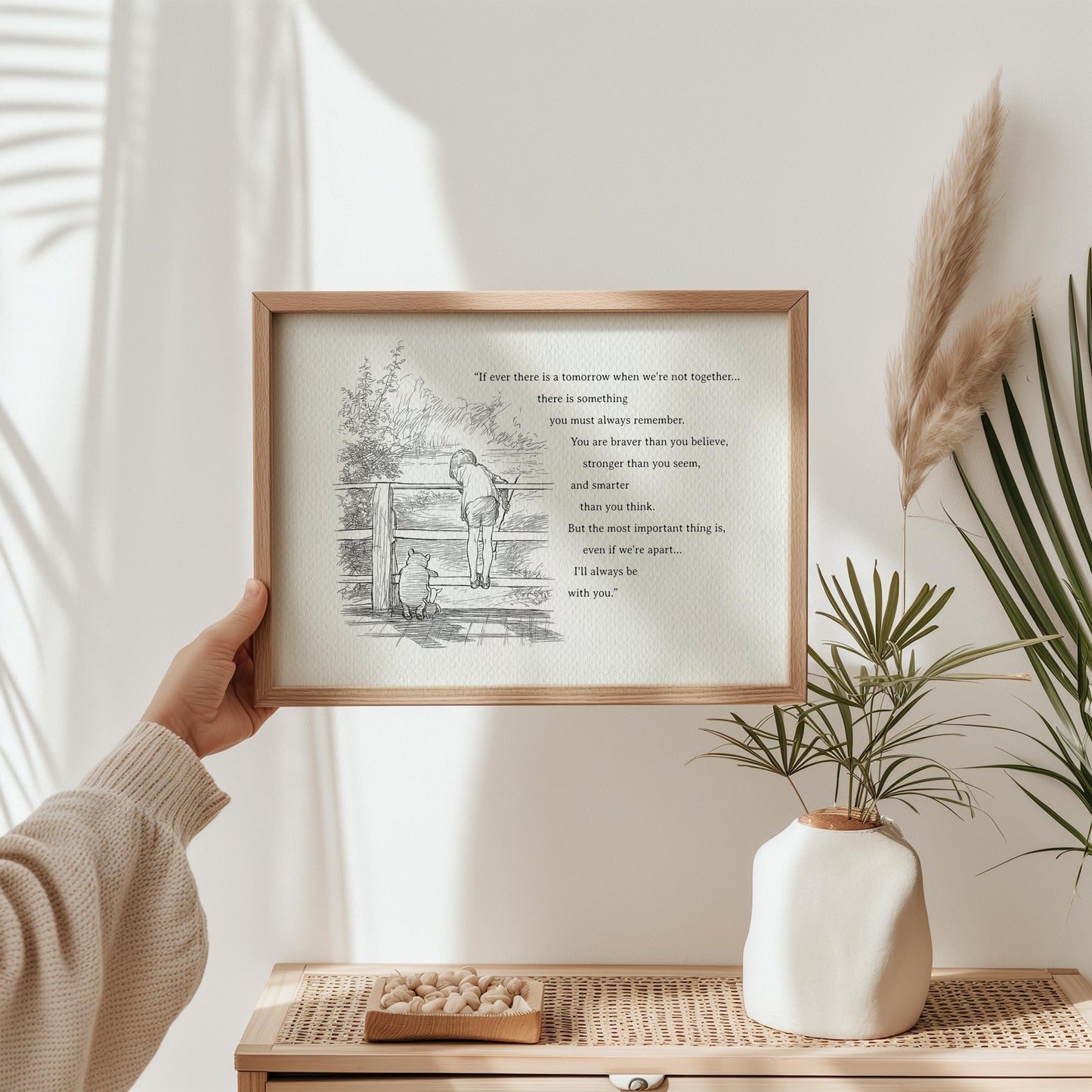 39 Winnie the Pooh Quote Print:  Vintage Style Horizontal Illustration