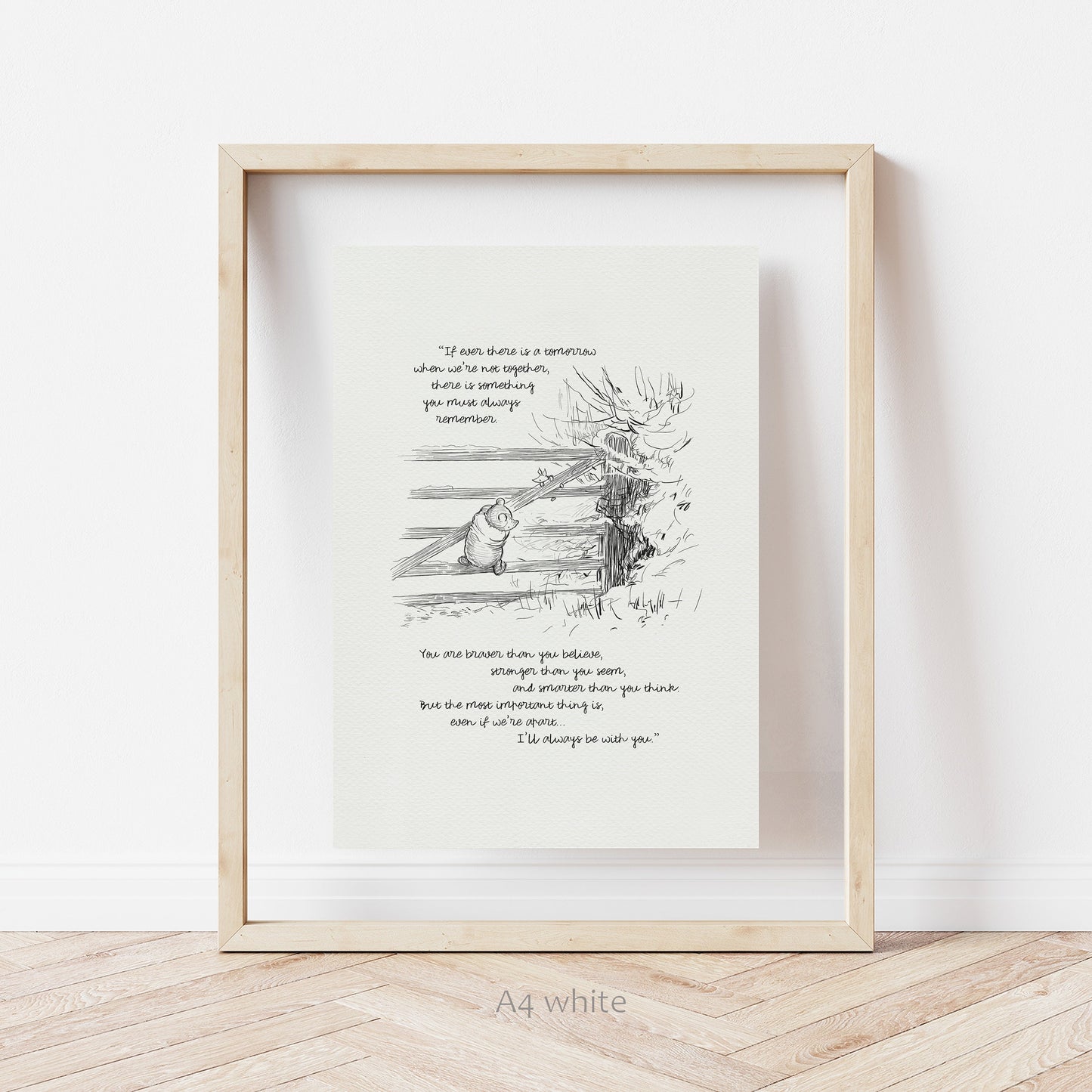 05 Winnie the Pooh Quote Print: Classic Vintage Style Illustration