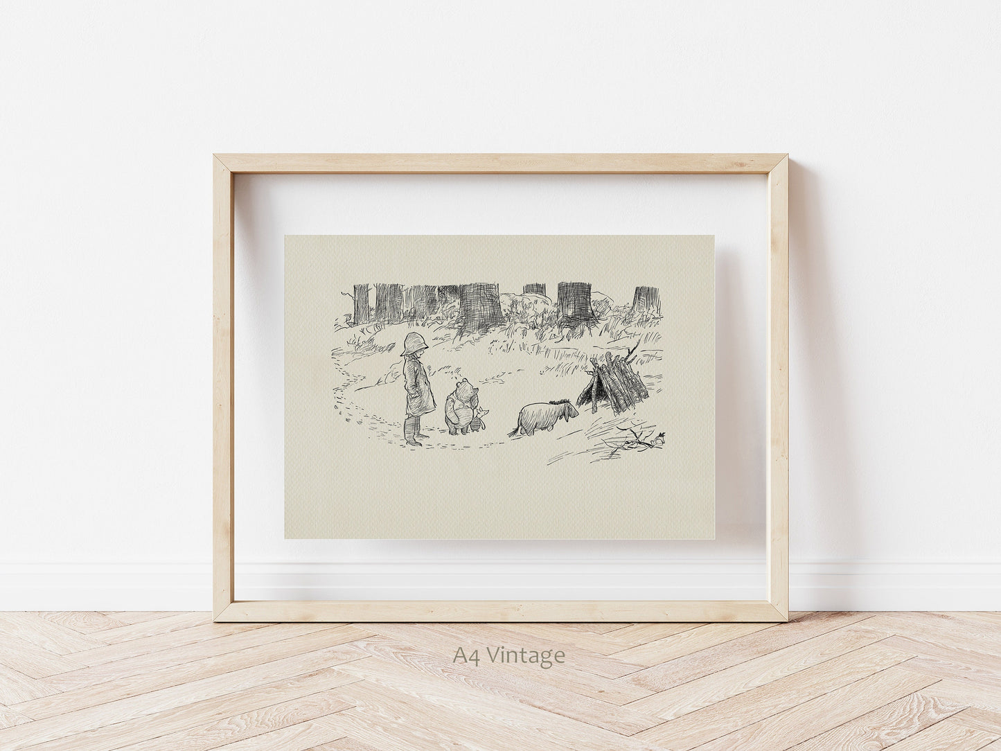 57 Eeyore - Winnie the Pooh Classic Vintage style Nursery Art