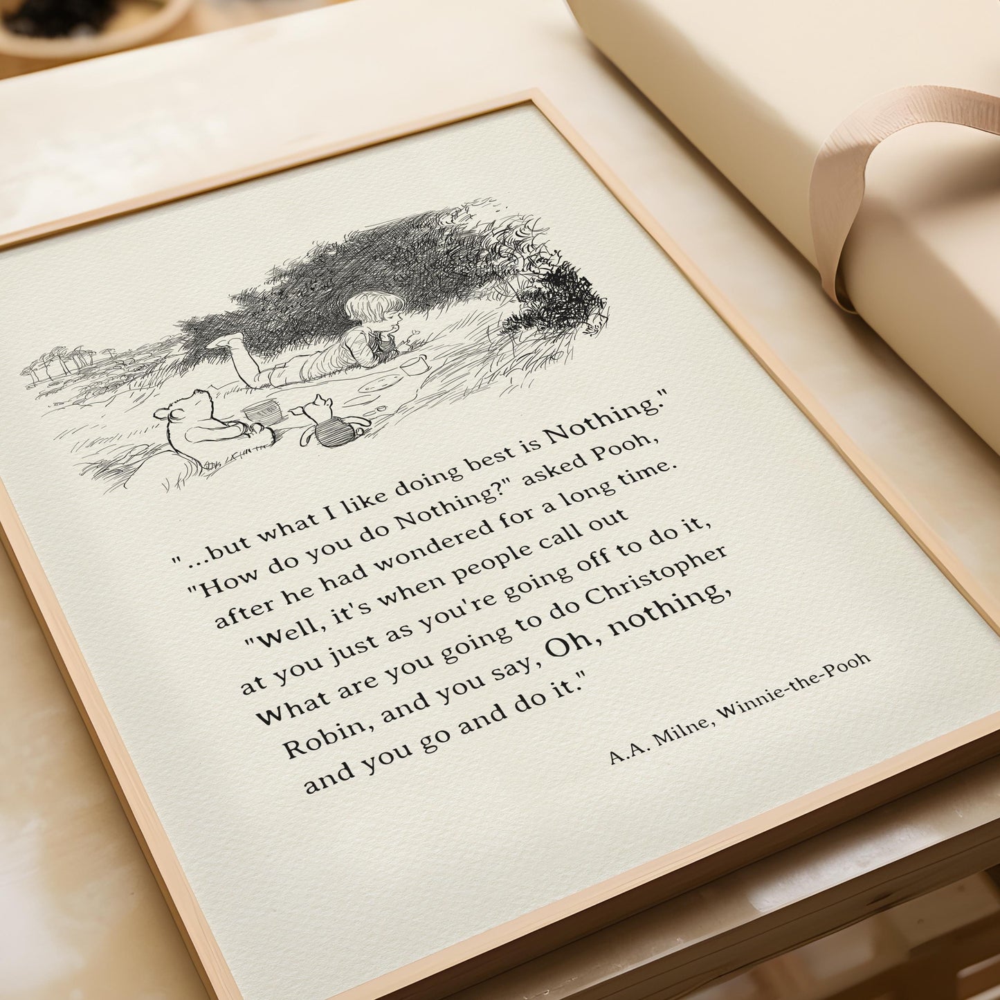 12 Winnie the Pooh Quote Poster: Vintage Style Classic Nursery Art Print