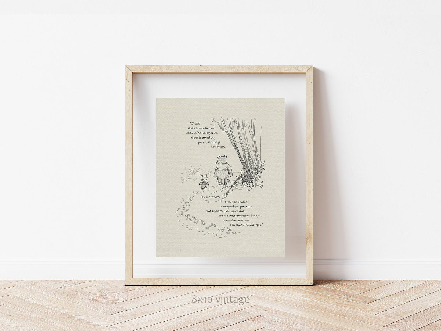 03 Winnie the Pooh Quote Print: Vintage Style Illustration