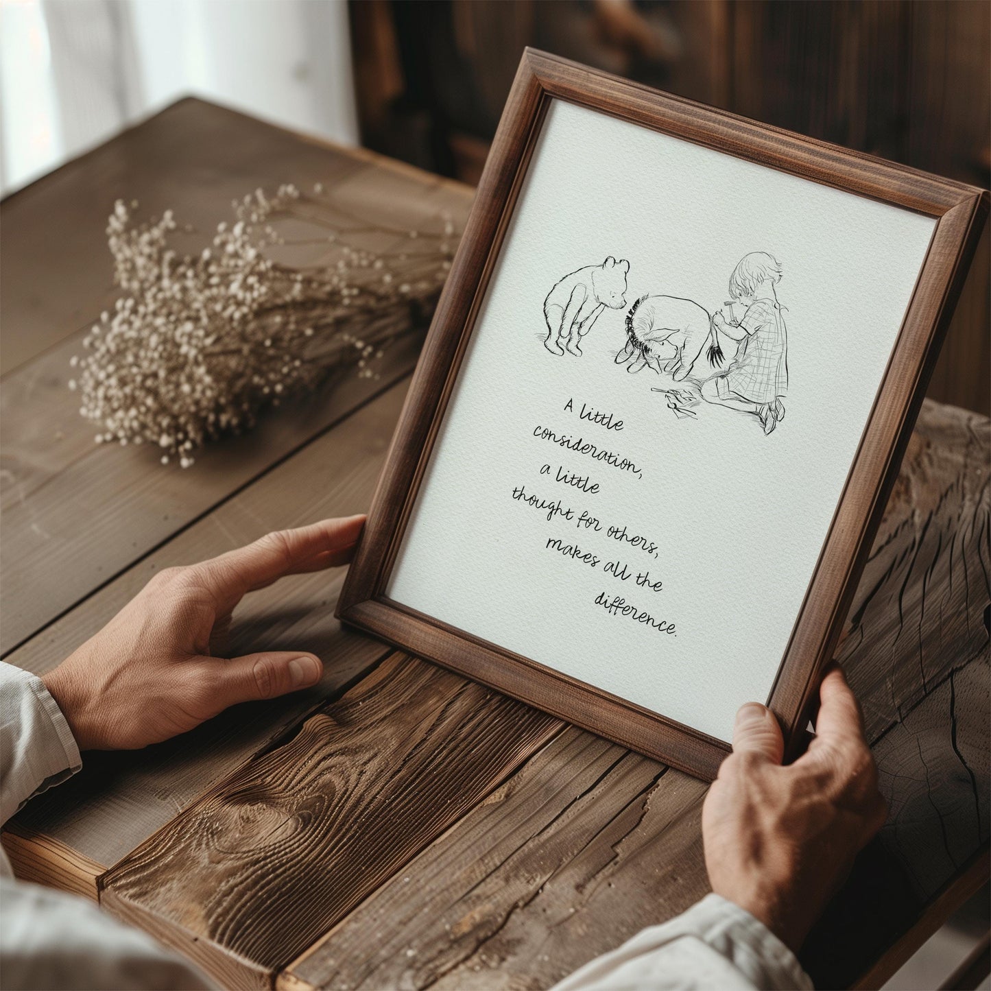 17 Eeyore: Winnie the Pooh Quote Print Classic Vintage Style Nursery Wall Art