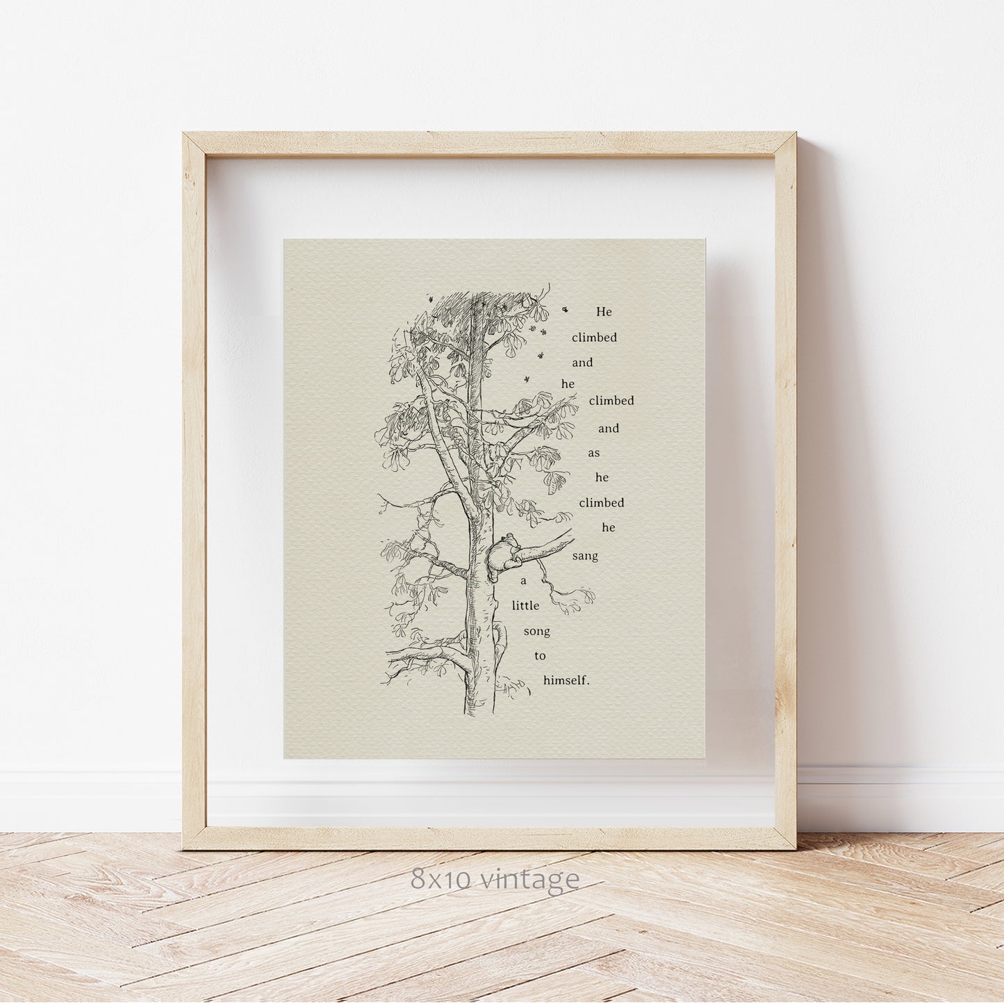 01 Winnie the Pooh Poster: Vintage Style Illustration, Shepard Art Print