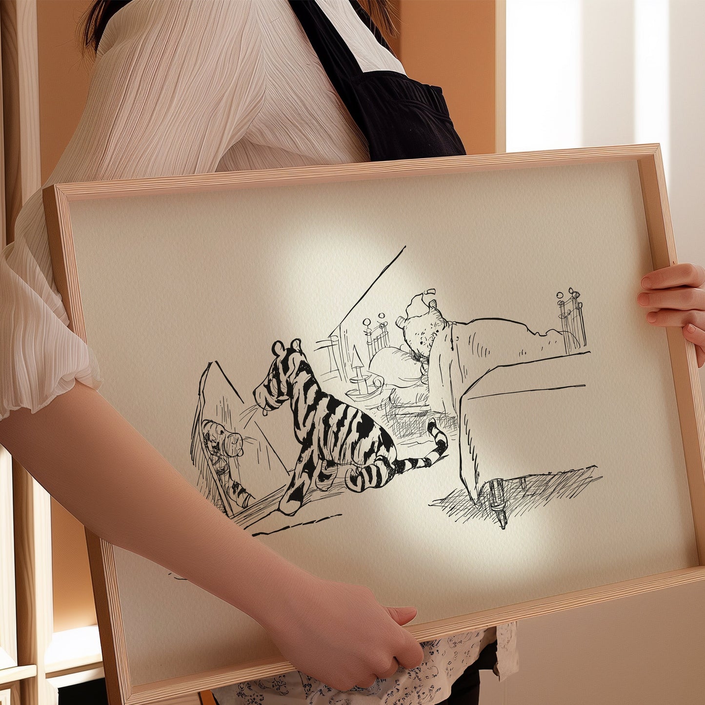 56 Tigger & Winnie the Pooh Classic Nursery Art Horizontal Print