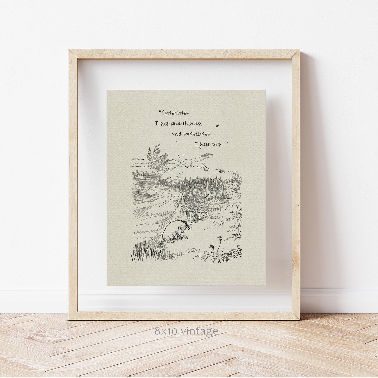 52 Eeyore Winnie the Pooh Print: Classic Nursery Art
