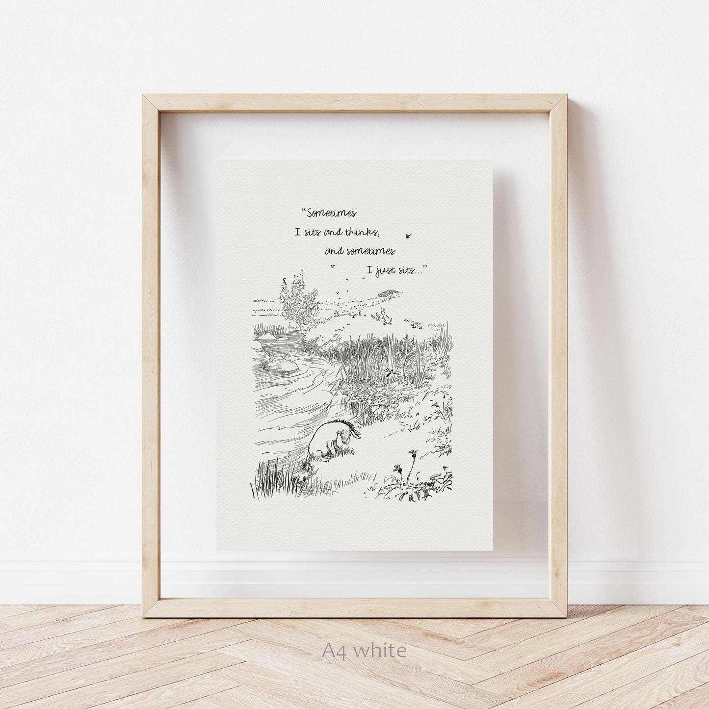 52 Eeyore Winnie the Pooh Print: Classic Nursery Art