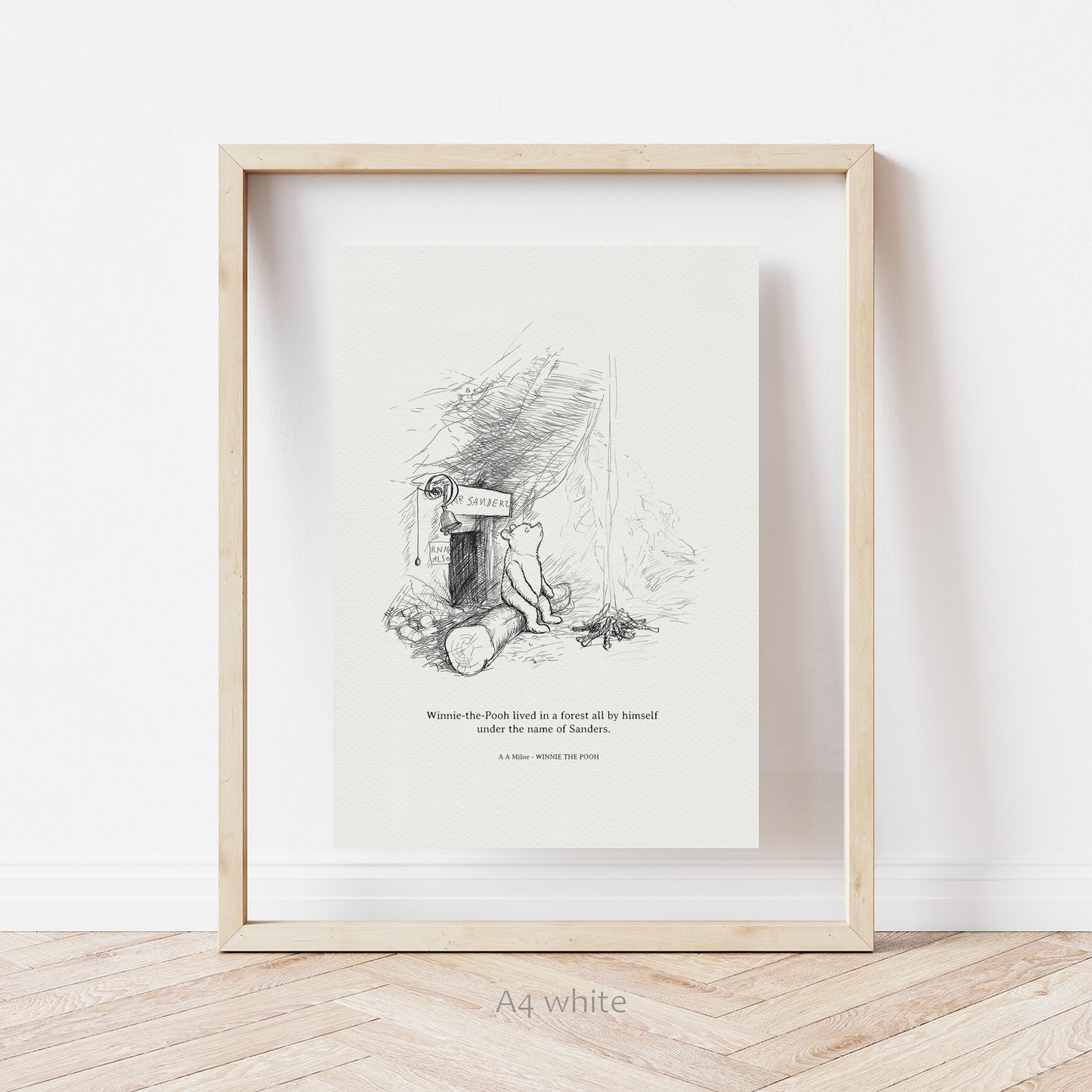 10 Winnie the Pooh Quote Print: Mr Sanders - Vintage Style Illustration