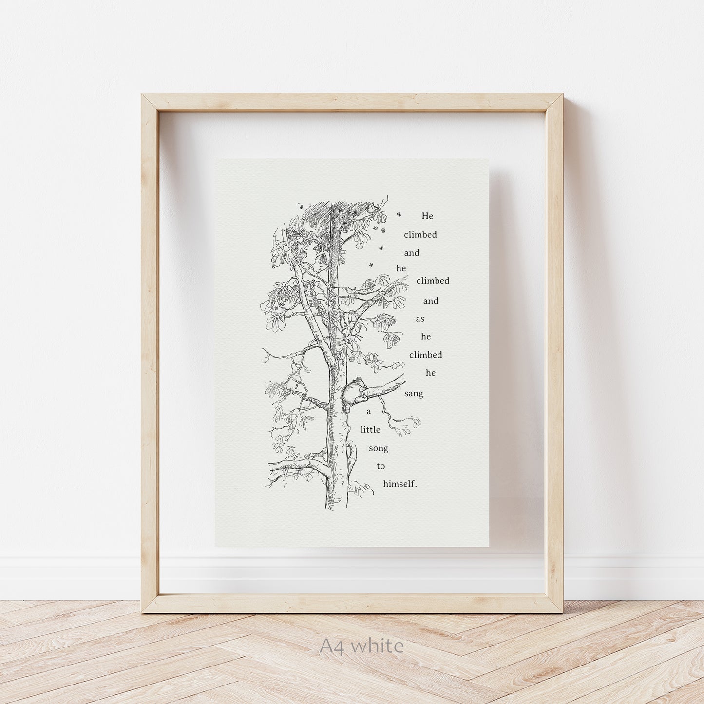 01 Winnie the Pooh Poster: Vintage Style Illustration, Shepard Art Print