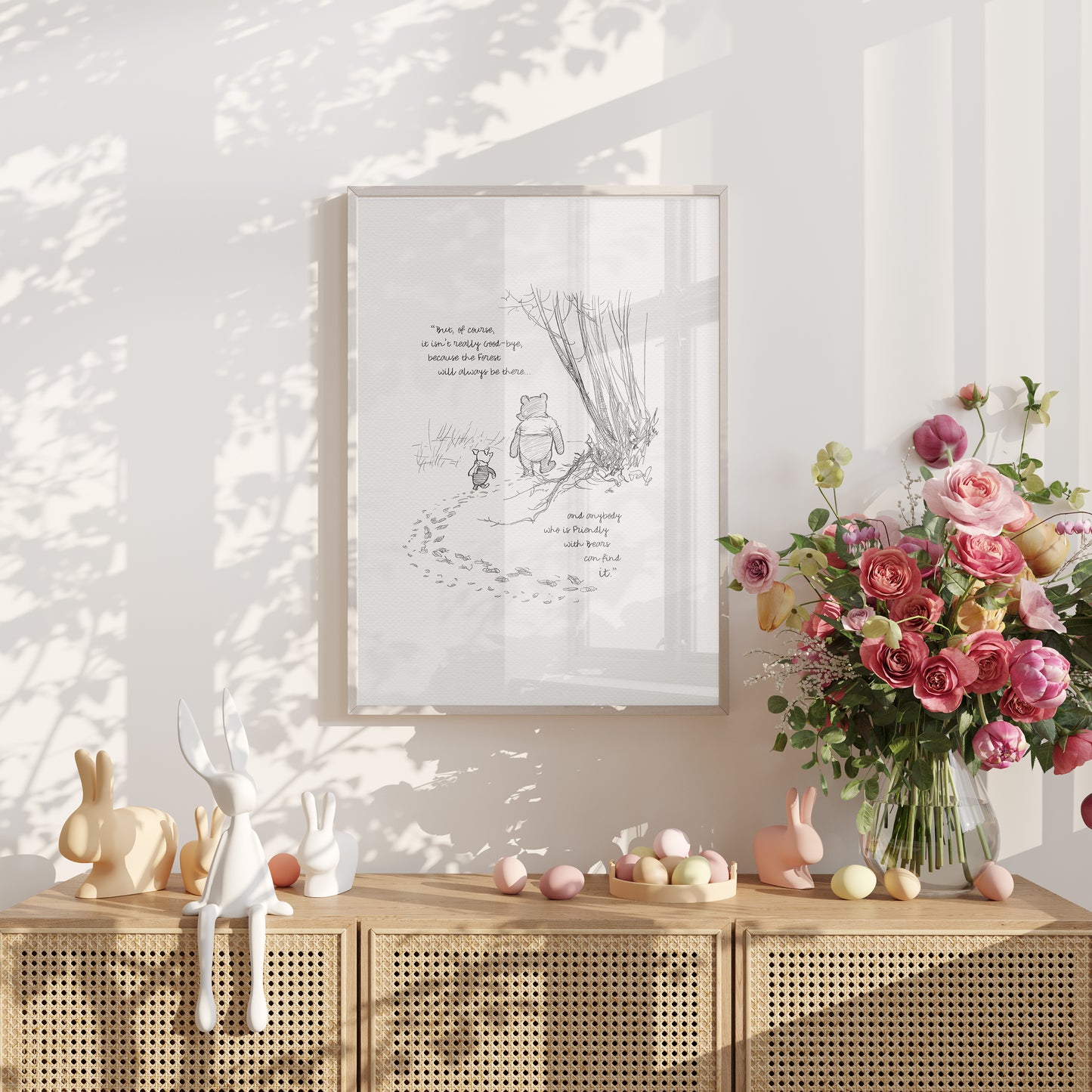 Winnie the Pooh Quote Print: Vintage Style Illustration