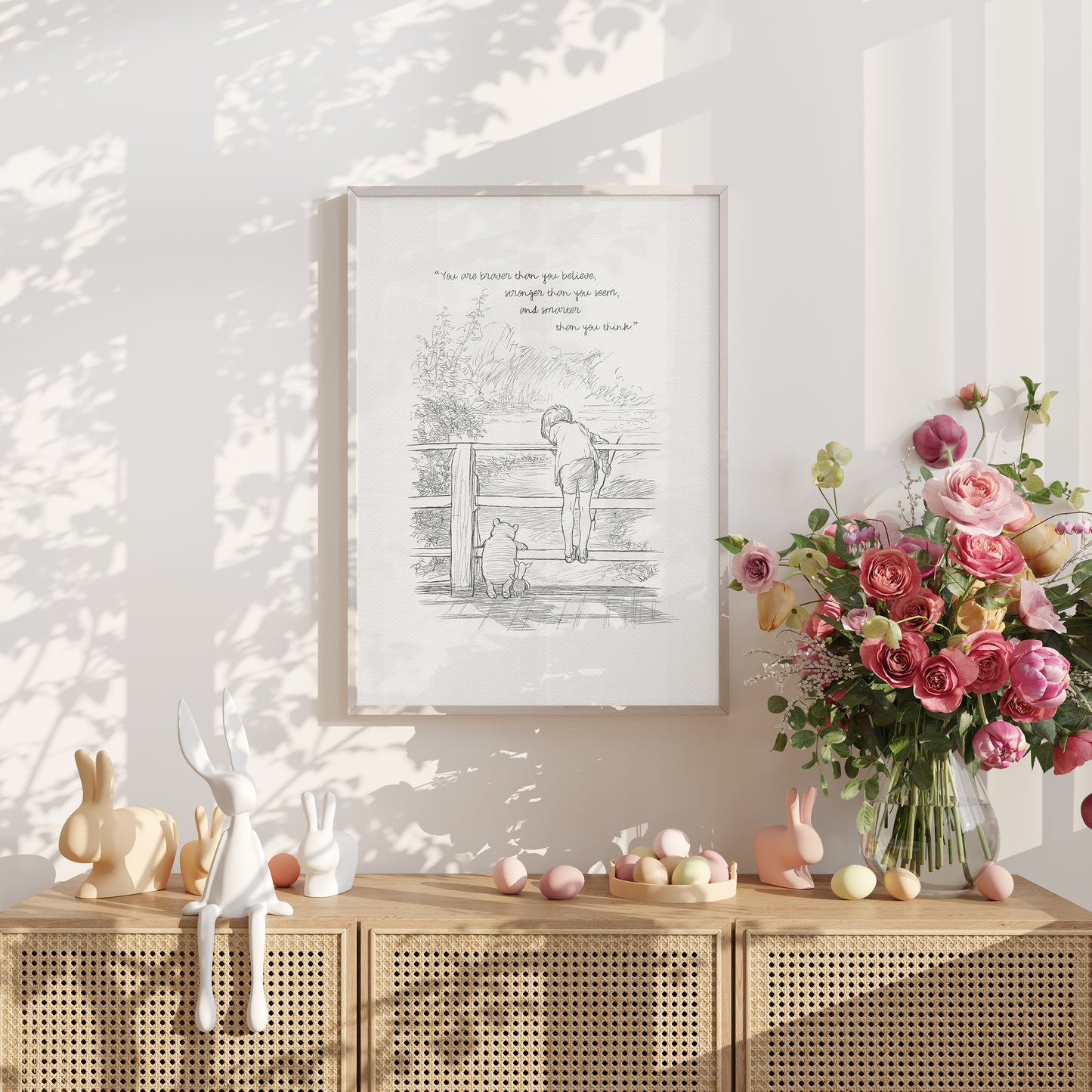 Winnie the Pooh Quote Print: Vintage Style Illustration