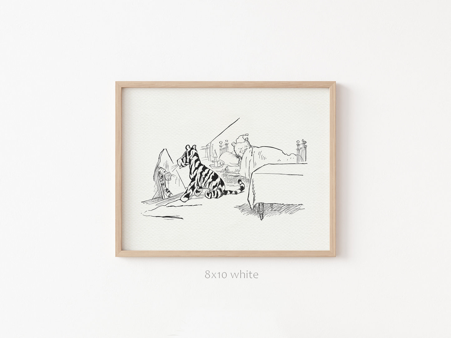56 Tigger & Winnie the Pooh Classic Nursery Art Horizontal Print