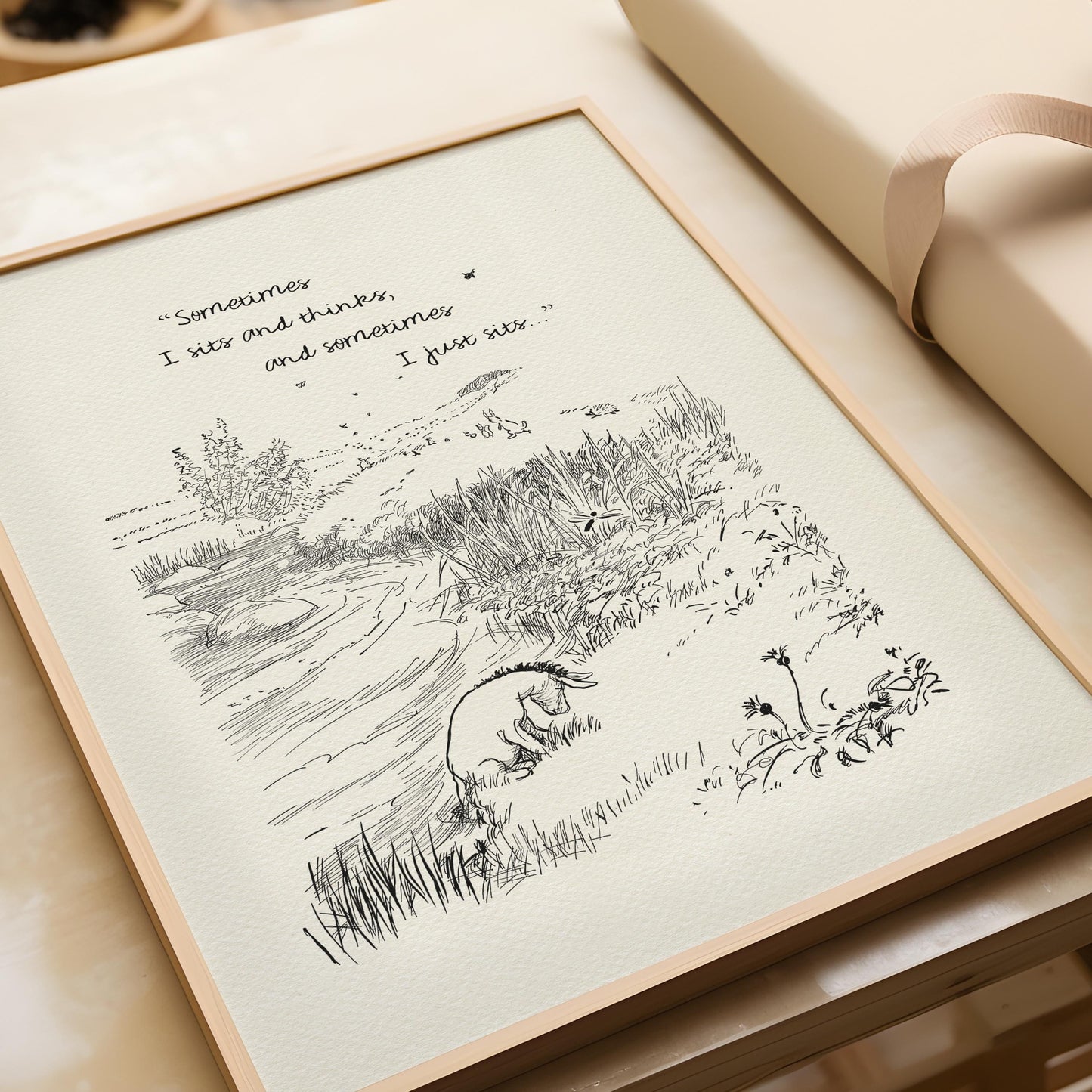 52 Eeyore Winnie the Pooh Print: Classic Nursery Art