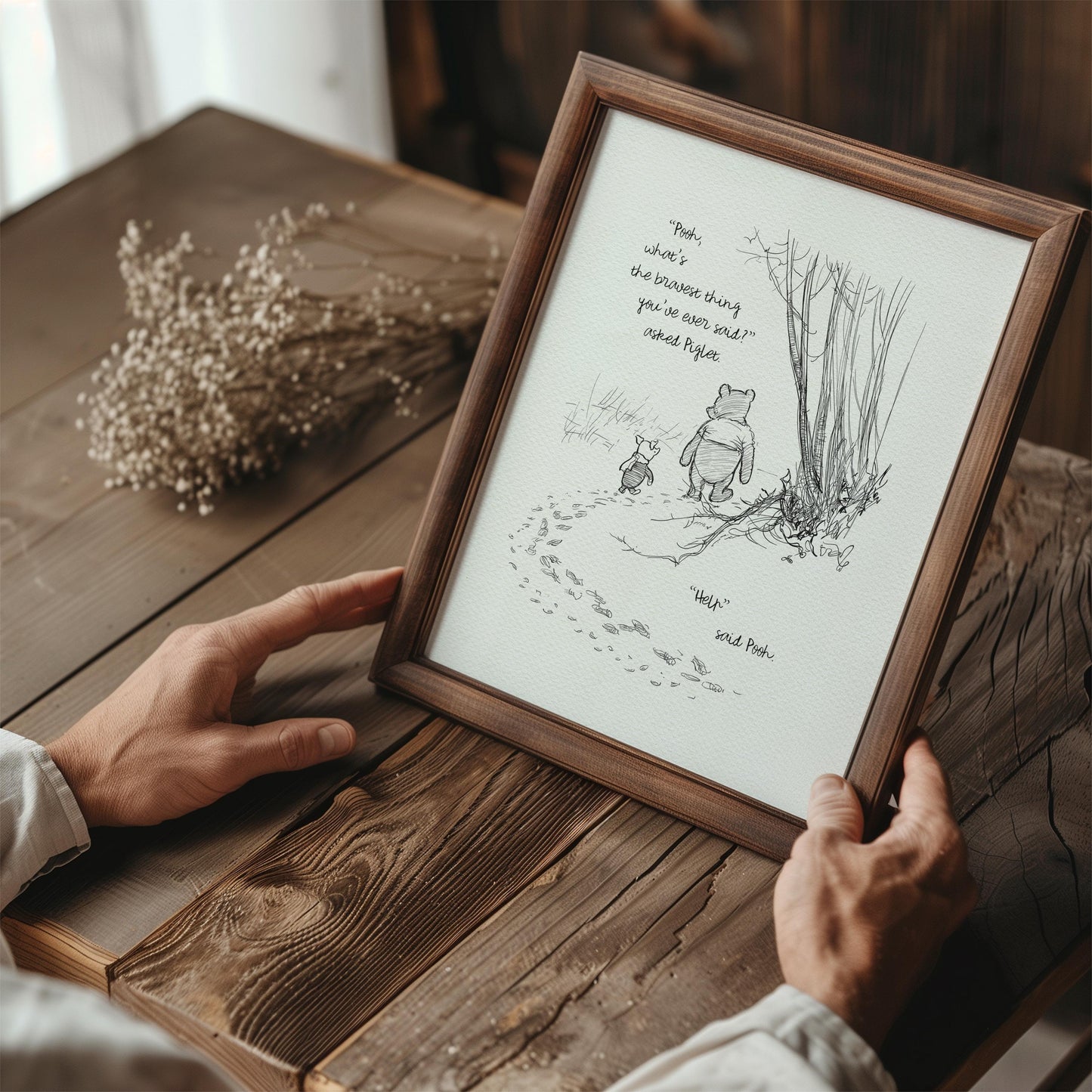 14 Winnie the Pooh Quote Print: Vintage Style Wall Art