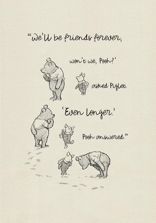 02 Winnie the Pooh Quote Print: Vintage Style Ernest Shepard Illustration