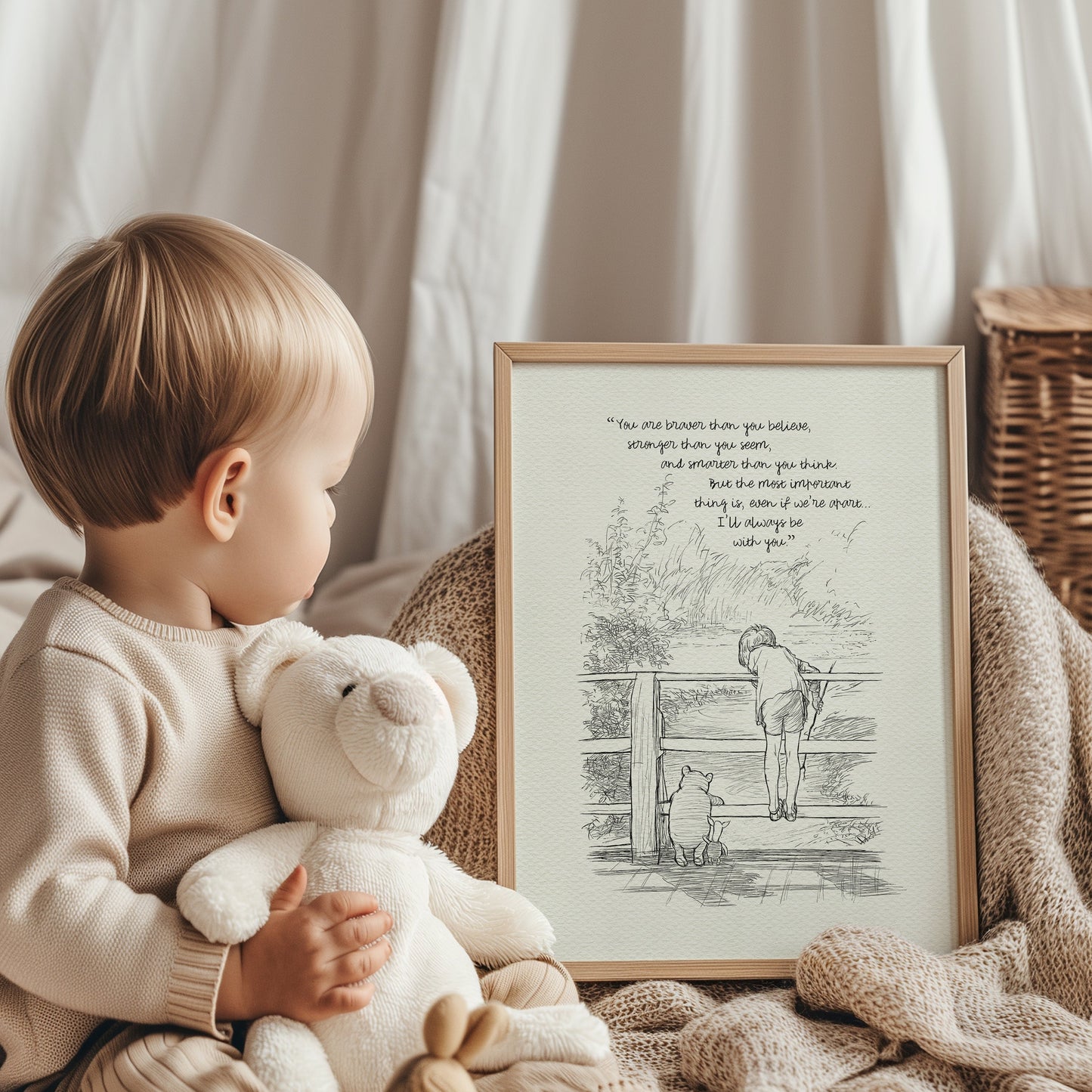 44 Winnie the Pooh Quote Print: Classic Vintage Style Illustration