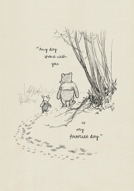 29 Winnie the Pooh Quote Print: Vintage Style Illustration