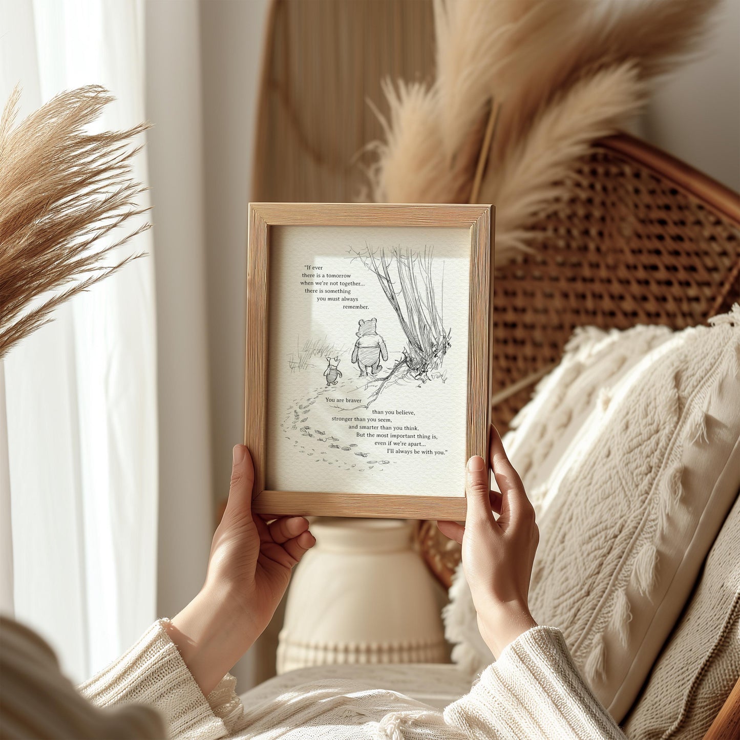 03a Winnie the Pooh Quote Print: Vintage Style Poster